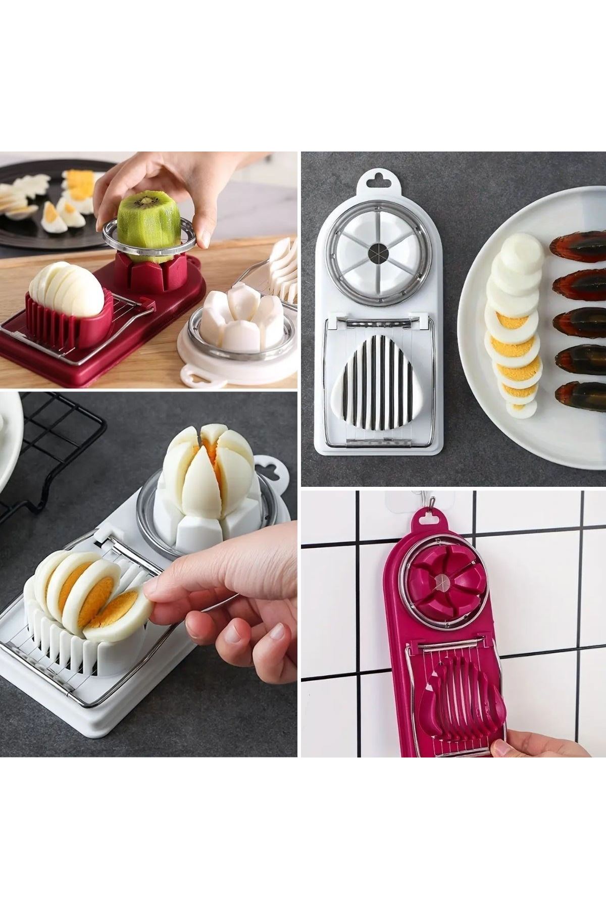 Tbl Dekor® Çok Fonksiyonlu Eşit Yumurta ,Meyve Dilimleyici Kesici Aparat