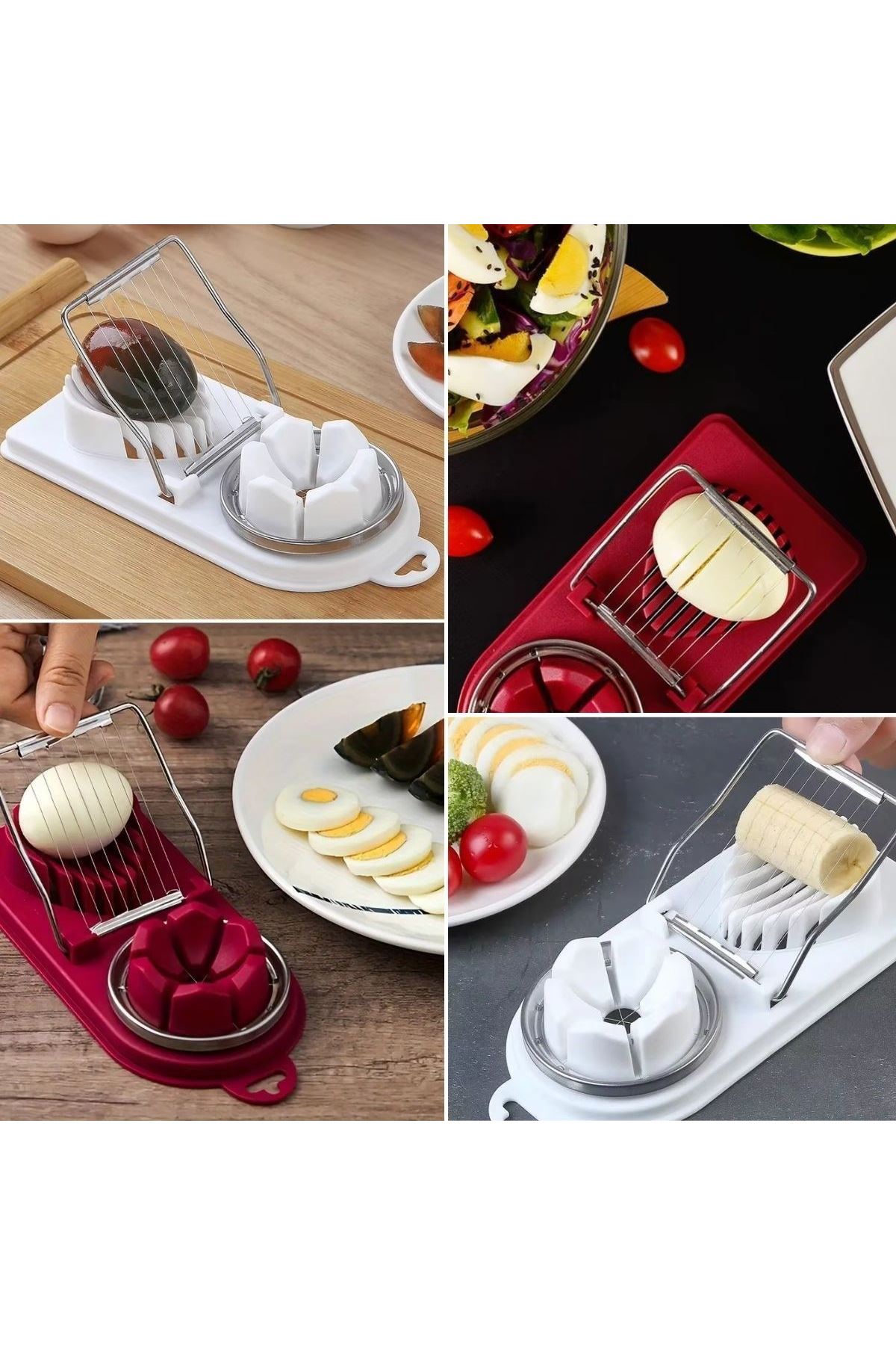 Tbl Dekor® Çok Fonksiyonlu Eşit Yumurta ,Meyve Dilimleyici Kesici Aparat