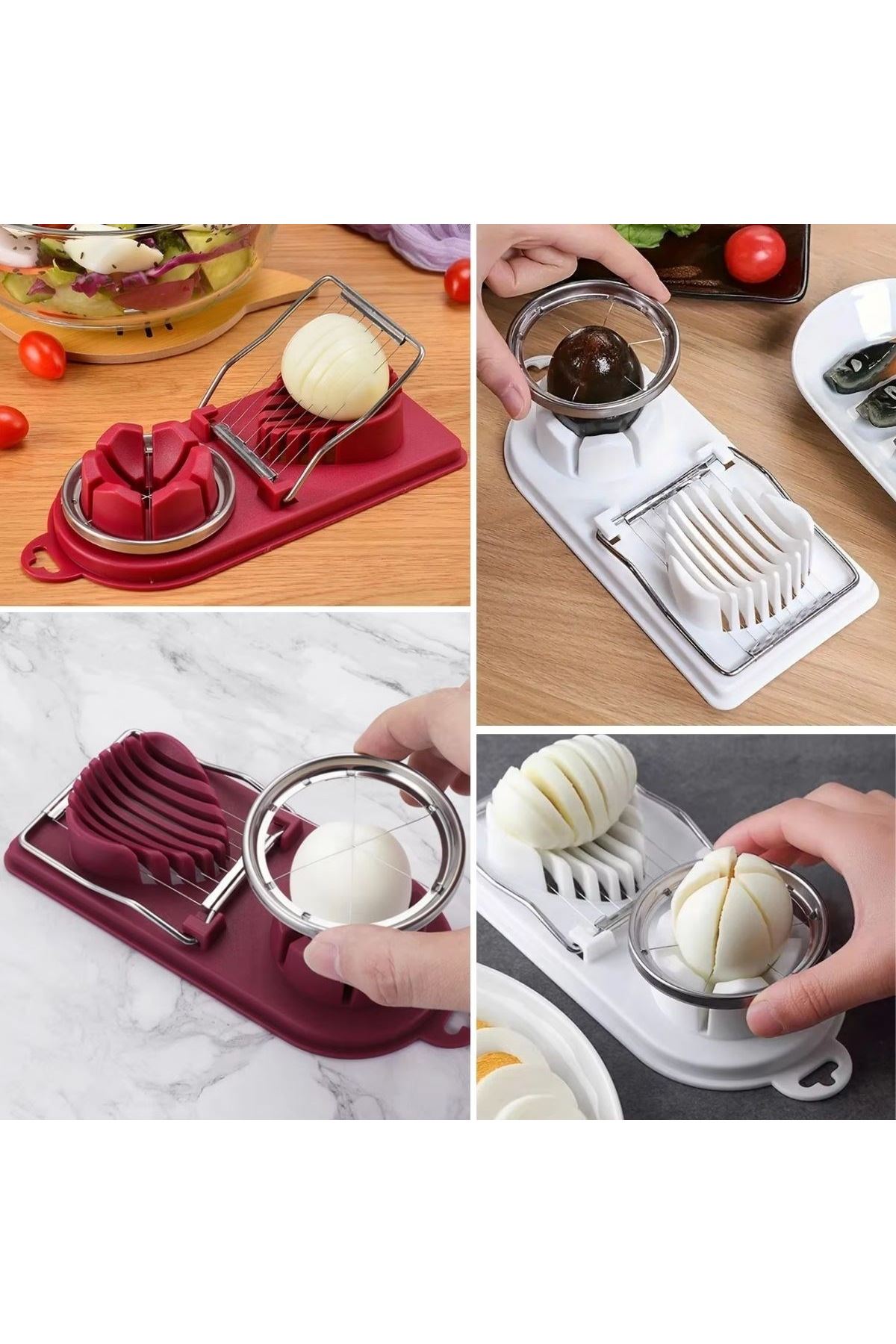 Tbl Dekor® Çok Fonksiyonlu Eşit Yumurta ,Meyve Dilimleyici Kesici Aparat