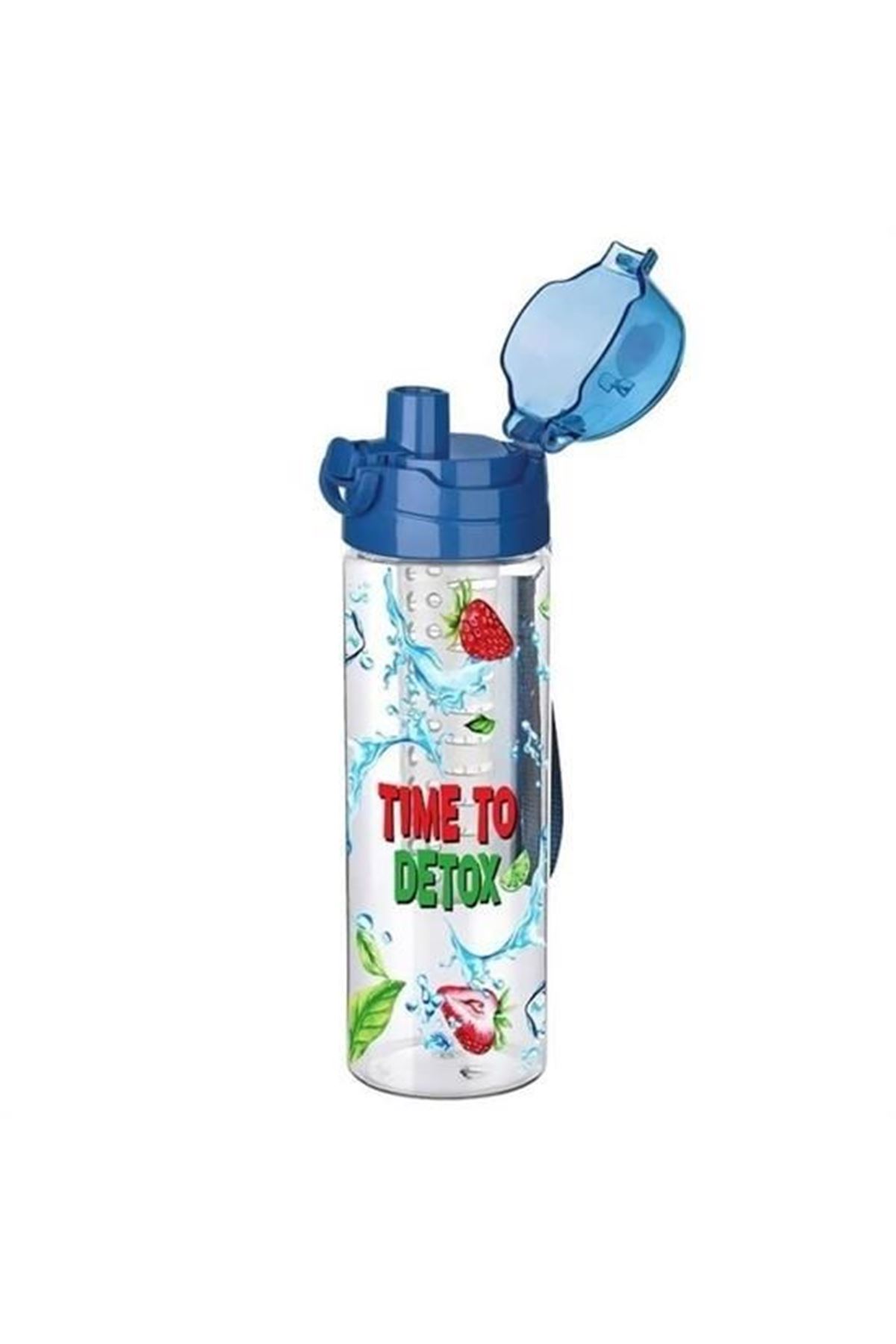 Tbl Dekor® Tutma Saplı Kilitli Kendiliğinden Süzgeçli Kolay Taşınabilir Detoks Sporcu Diyet Matarası