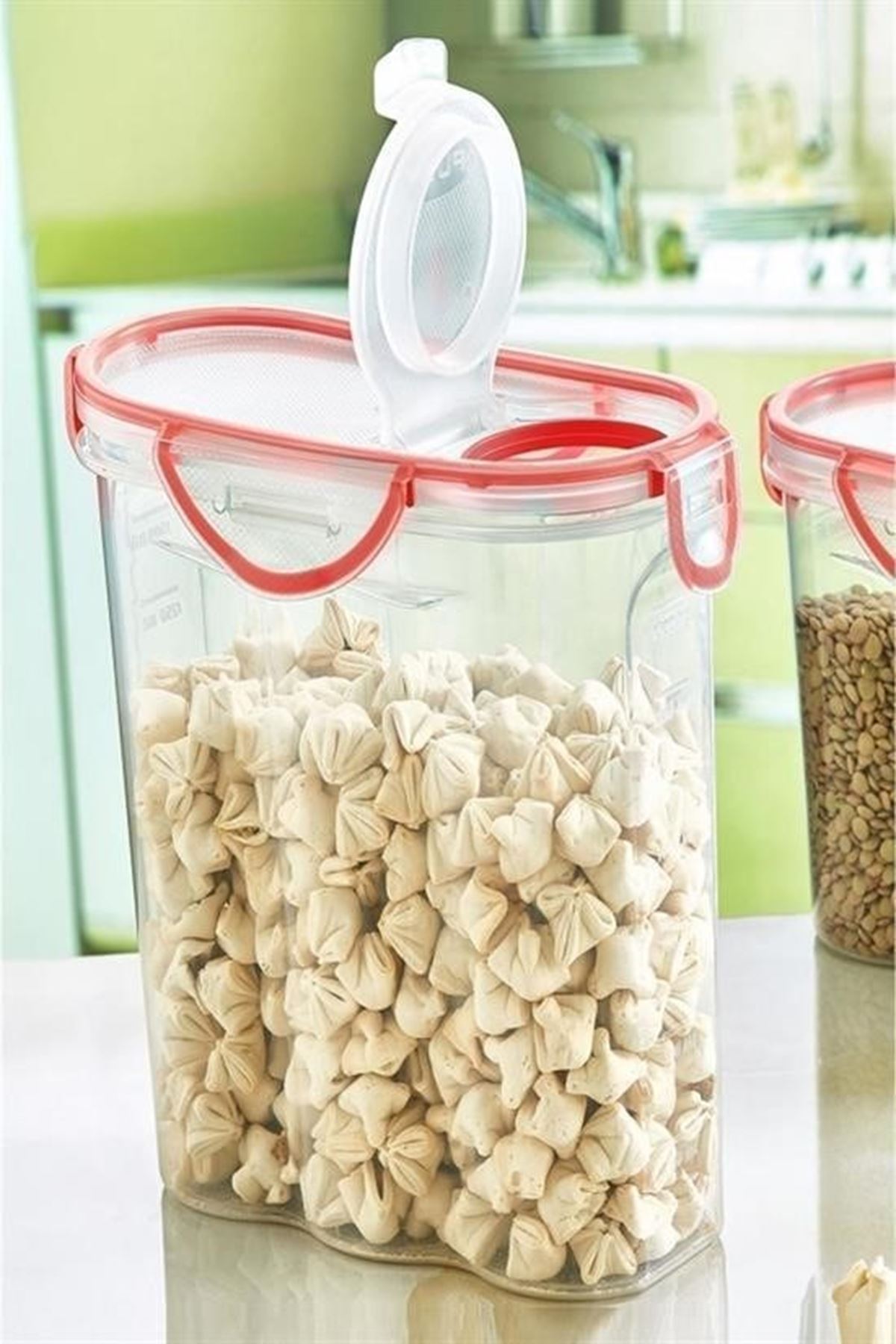 Tbl Dekor® Kilitli Kapaklı Contalı Hava,Su Sıvı Geçirmez 2,4 Litre Erzak Saklama Kabı-SA590