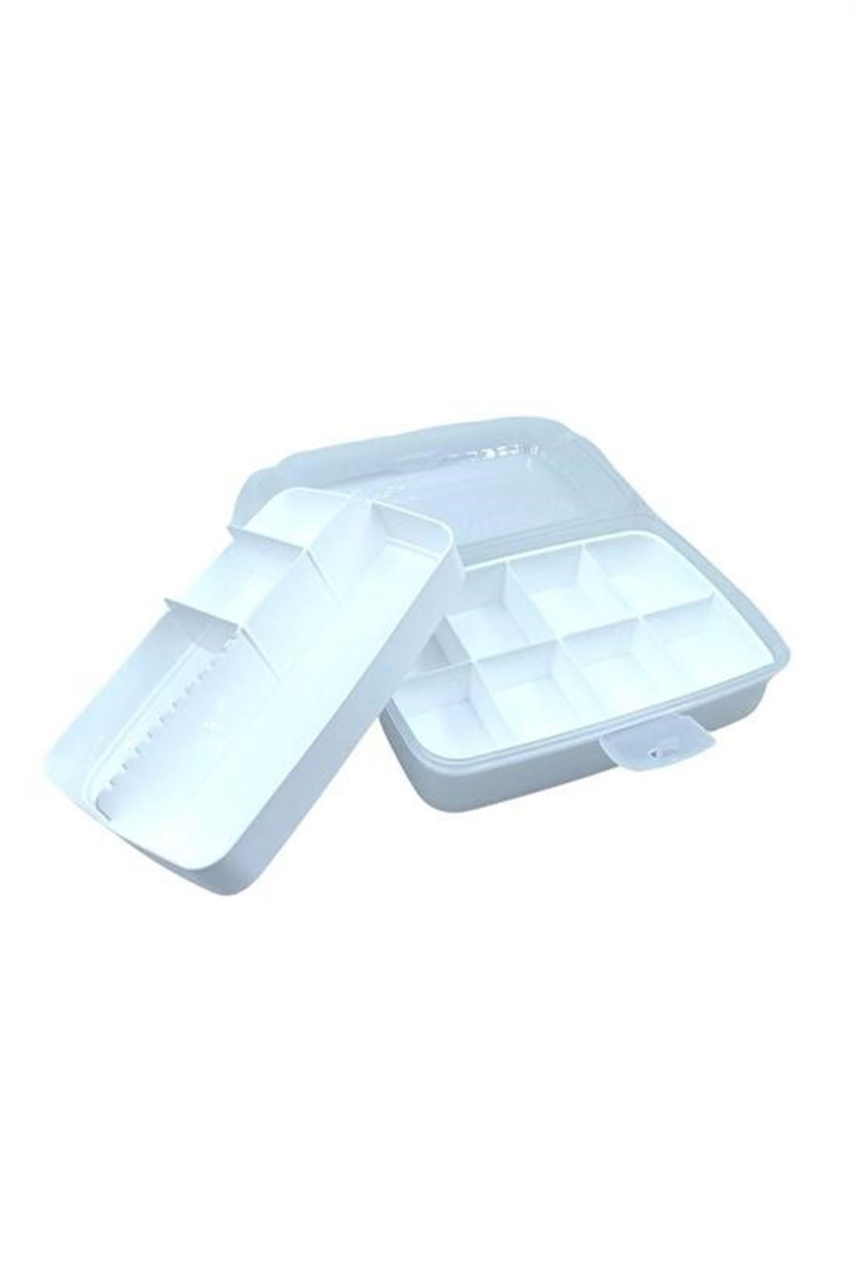 Tbl Dekor® 12 Bölmeli Çok Amaçlı Takı Toka Kutusu Dikiş Kutusu Kapaklı Organizer Kutusu Bölmeli Kutu