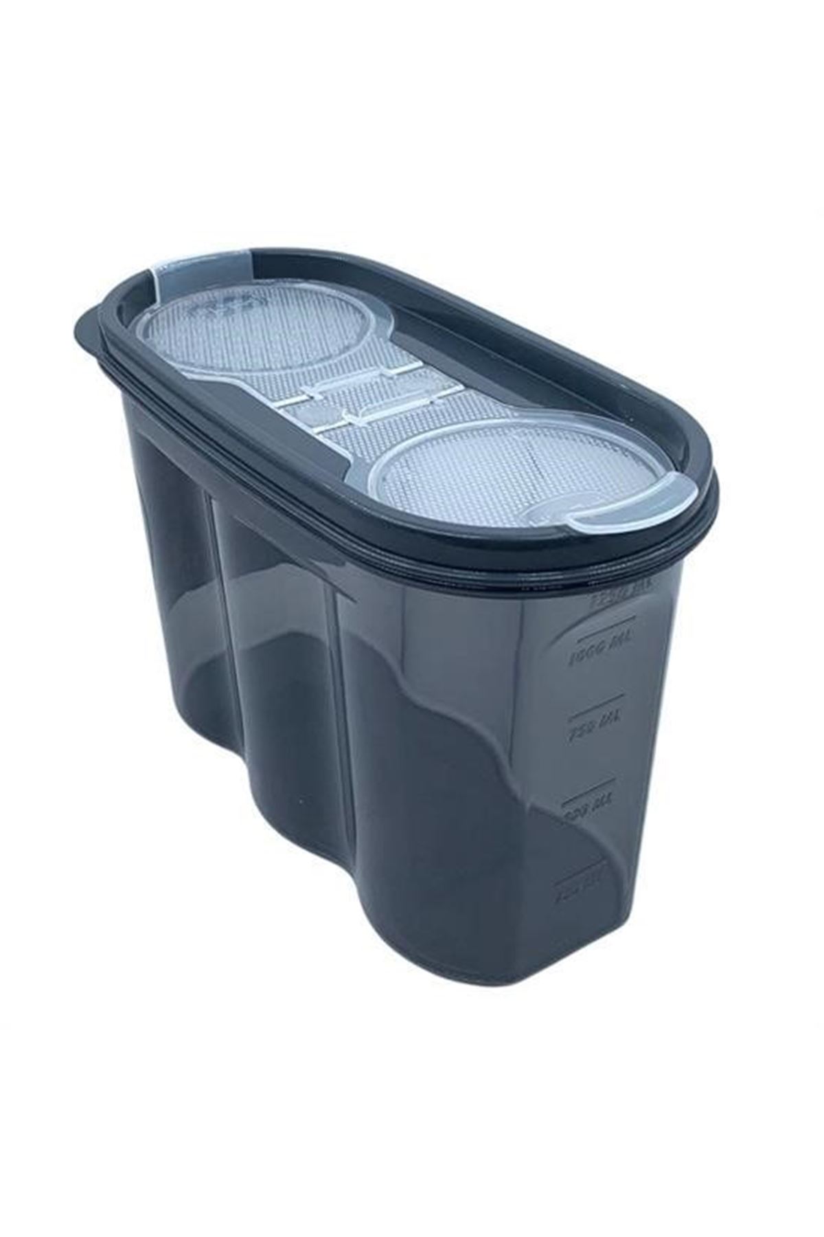 Tbl Dekor® 2 Kapaklı Ölçekli Erzak Saklama Kabı - 1,2 Litre - SA930