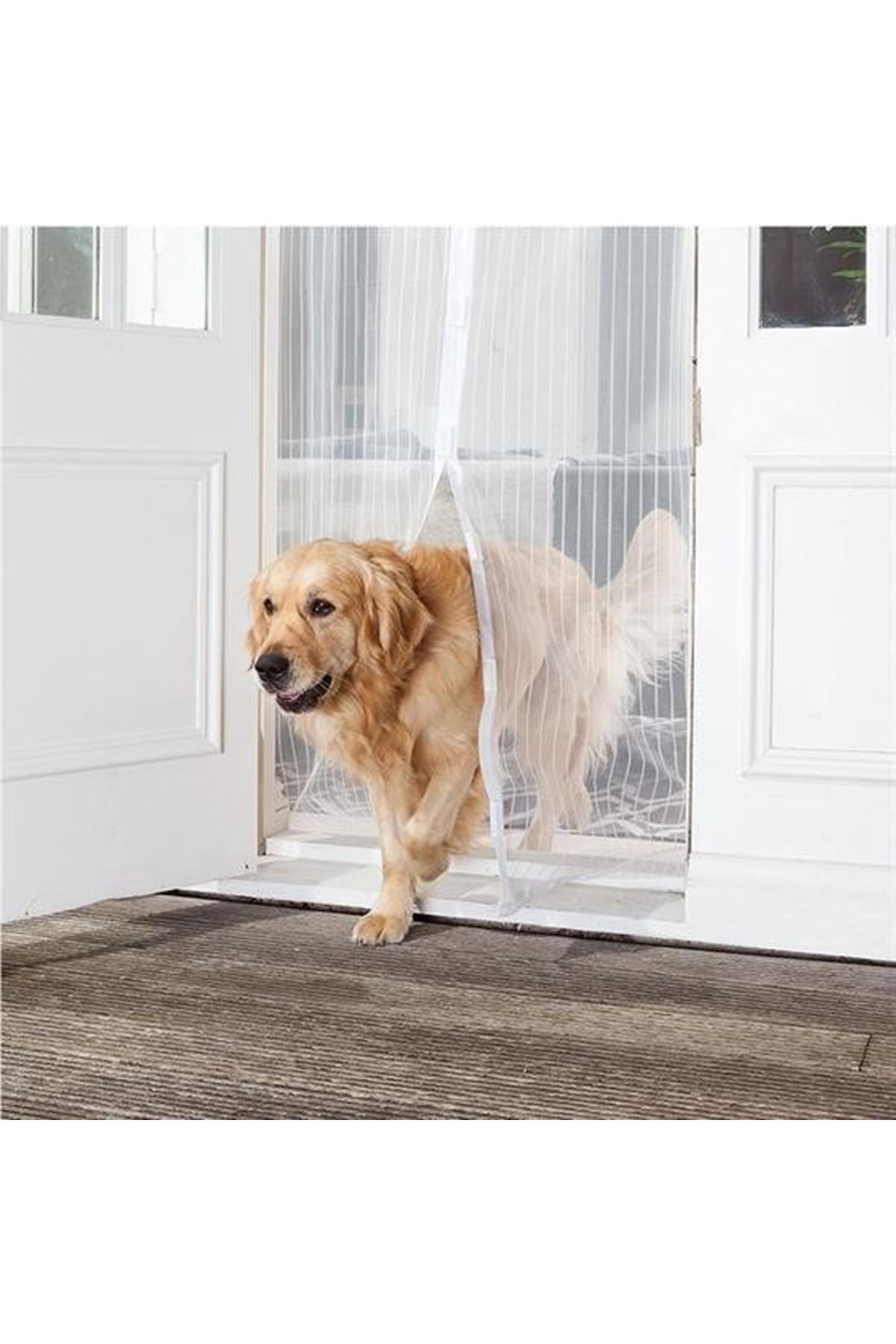 Tbl Dekor® Pratik Manyetik Mıknatıslı Beyaz Kapı Pencere Sinekliği Tülü 90 x 210 cm