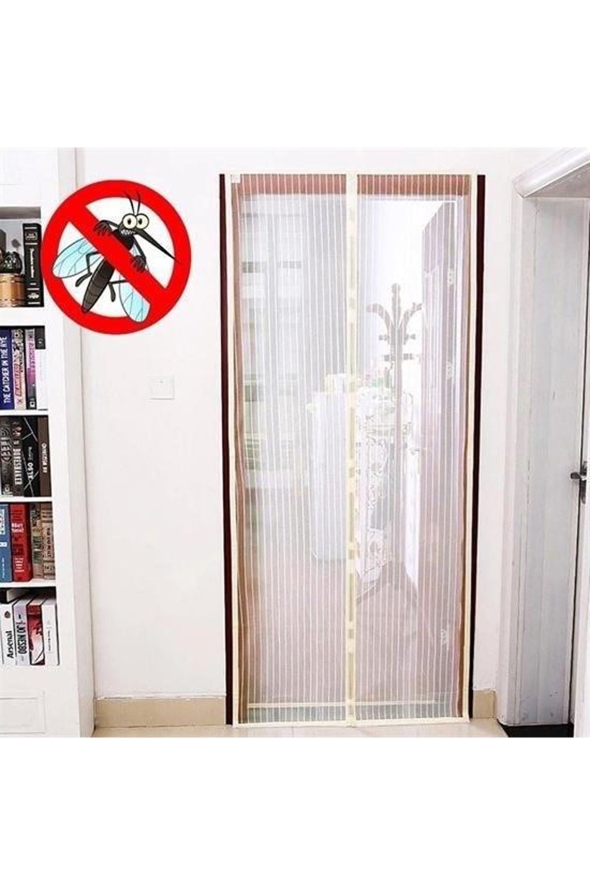 Tbl Dekor® Pratik Manyetik Mıknatıslı Beyaz Kapı Pencere Sinekliği Tülü 90 x 210 cm