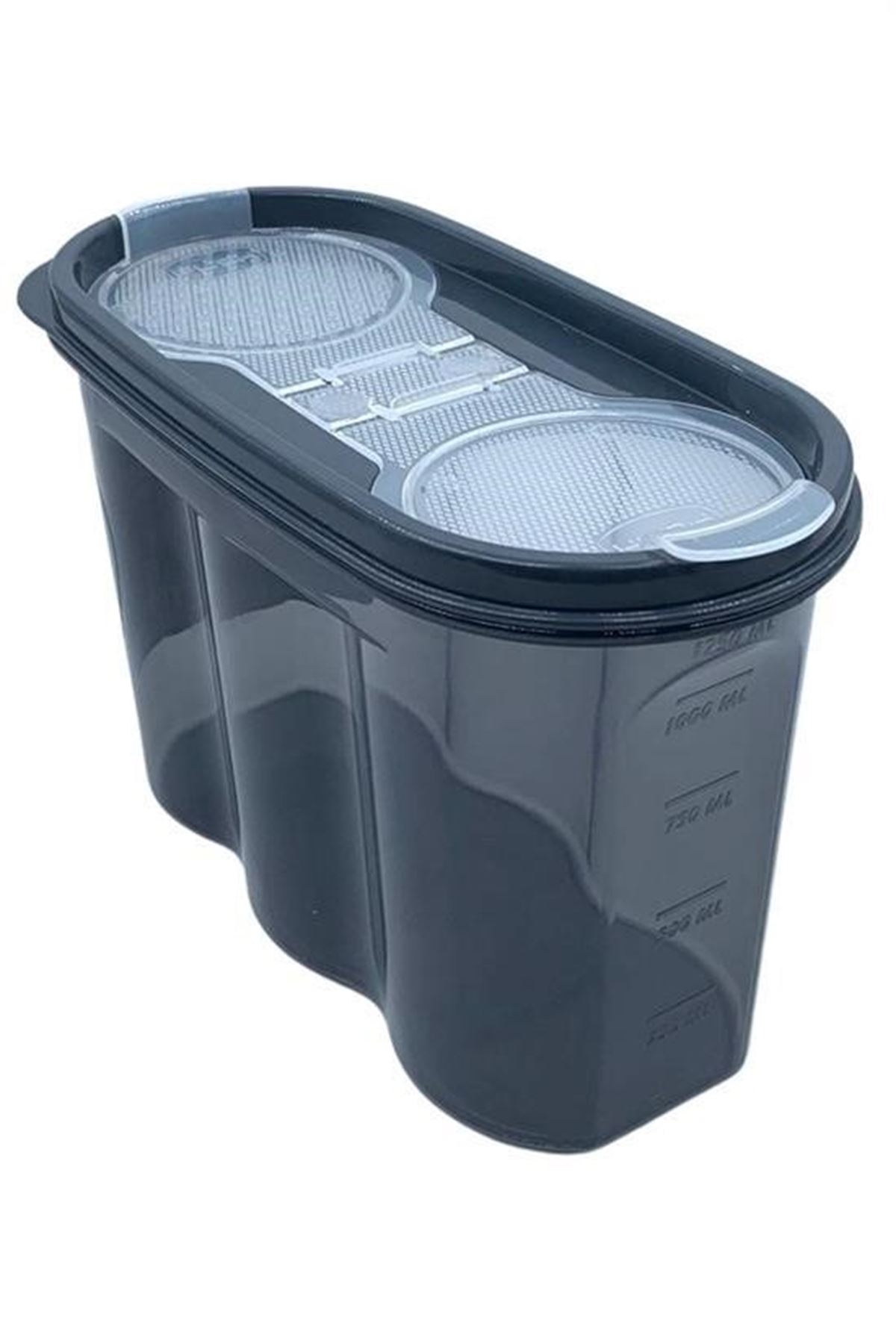 Tbl Dekor® 2 Kapaklı Ölçekli Erzak Saklama Kabı - 1,2 Litre - SA930