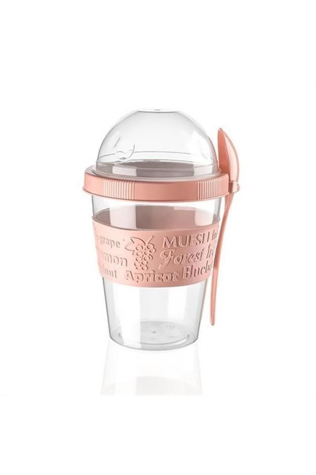 Tbl Dekor® Taken Go Kapaklı Kaşıklı Pratik Taşınabilir Meyveli Yoğurt Kabı