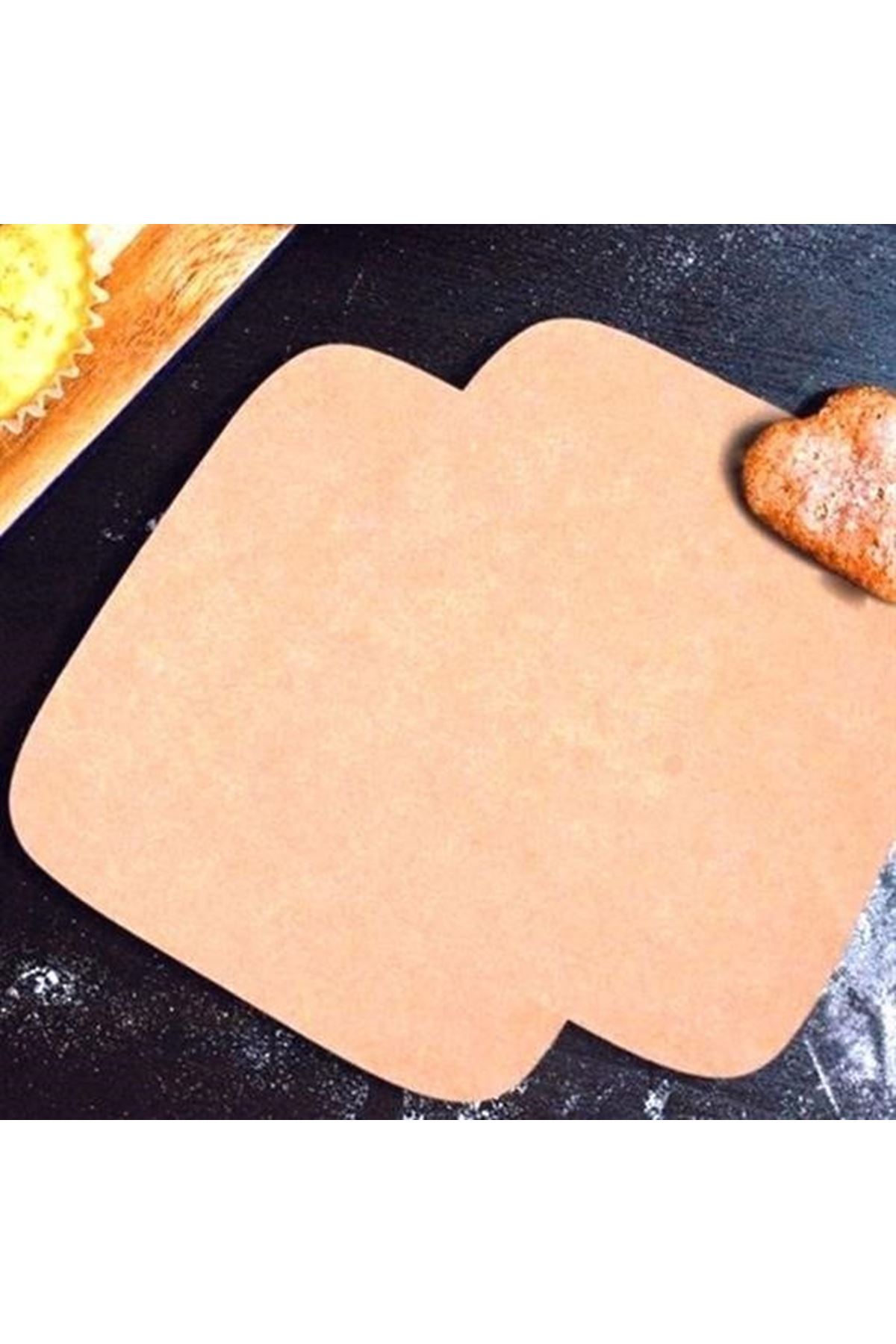 100 Adet Air Fryer Pişirme Kağıdı Tek Kullanımlık Yağ Su Geçirmez Yapışmaz Deliksiz Düz Kare Model