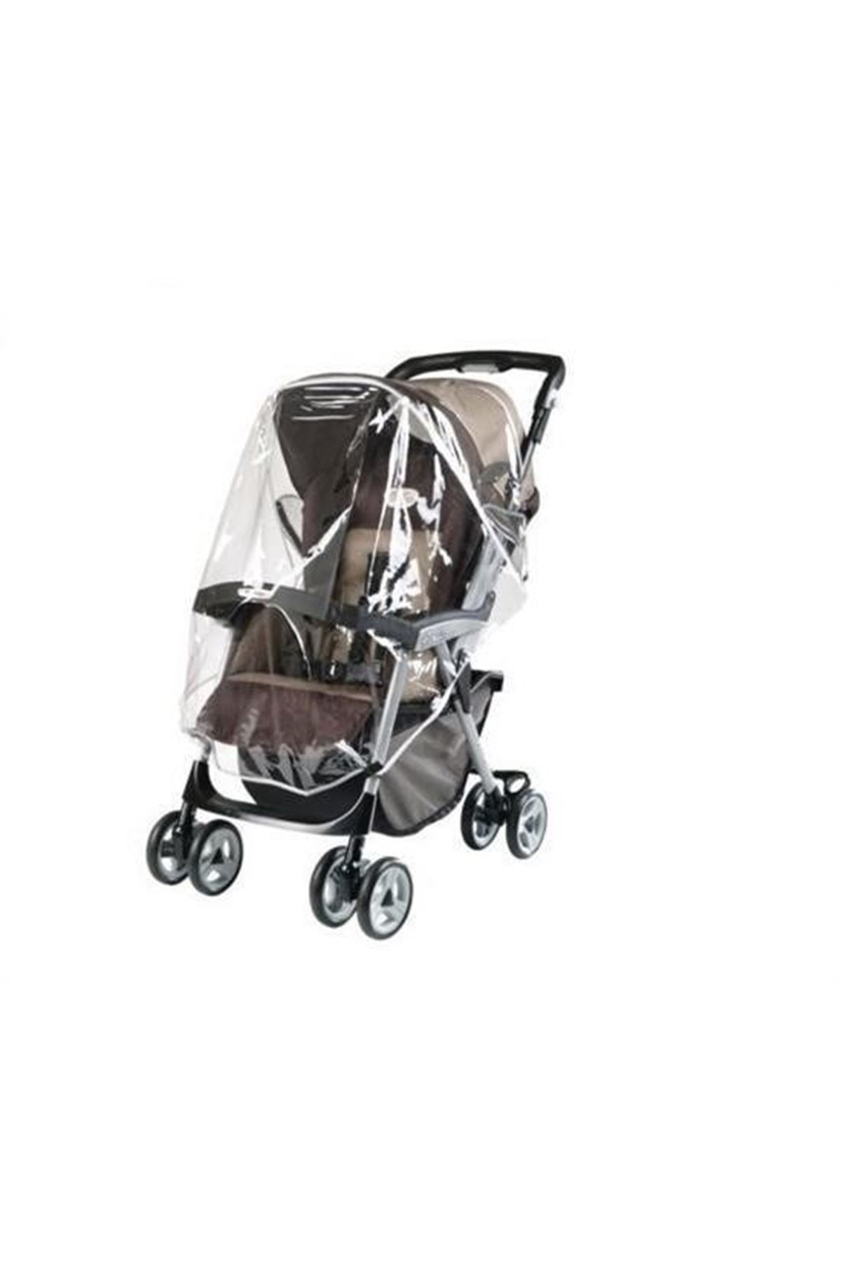 Tbl Dekor® Bebek Arabası Puset Şeffaf Yağmurluk Rüzgar Engelleyici Muşamba