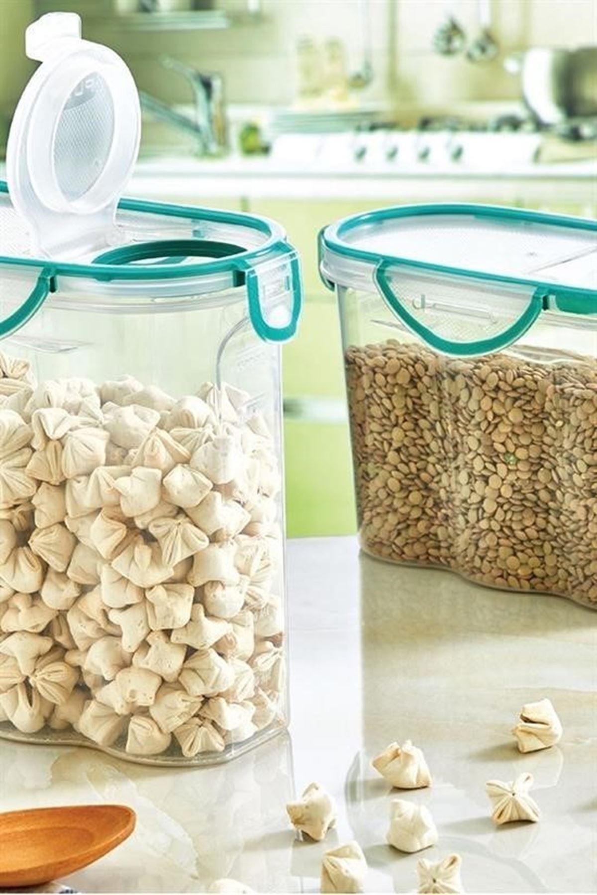 Tbl Dekor® Kilitli Kapaklı Contalı Hava,Su Sıvı Geçirmez 1,2 Litre Erzak Saklama Kabı-SA580