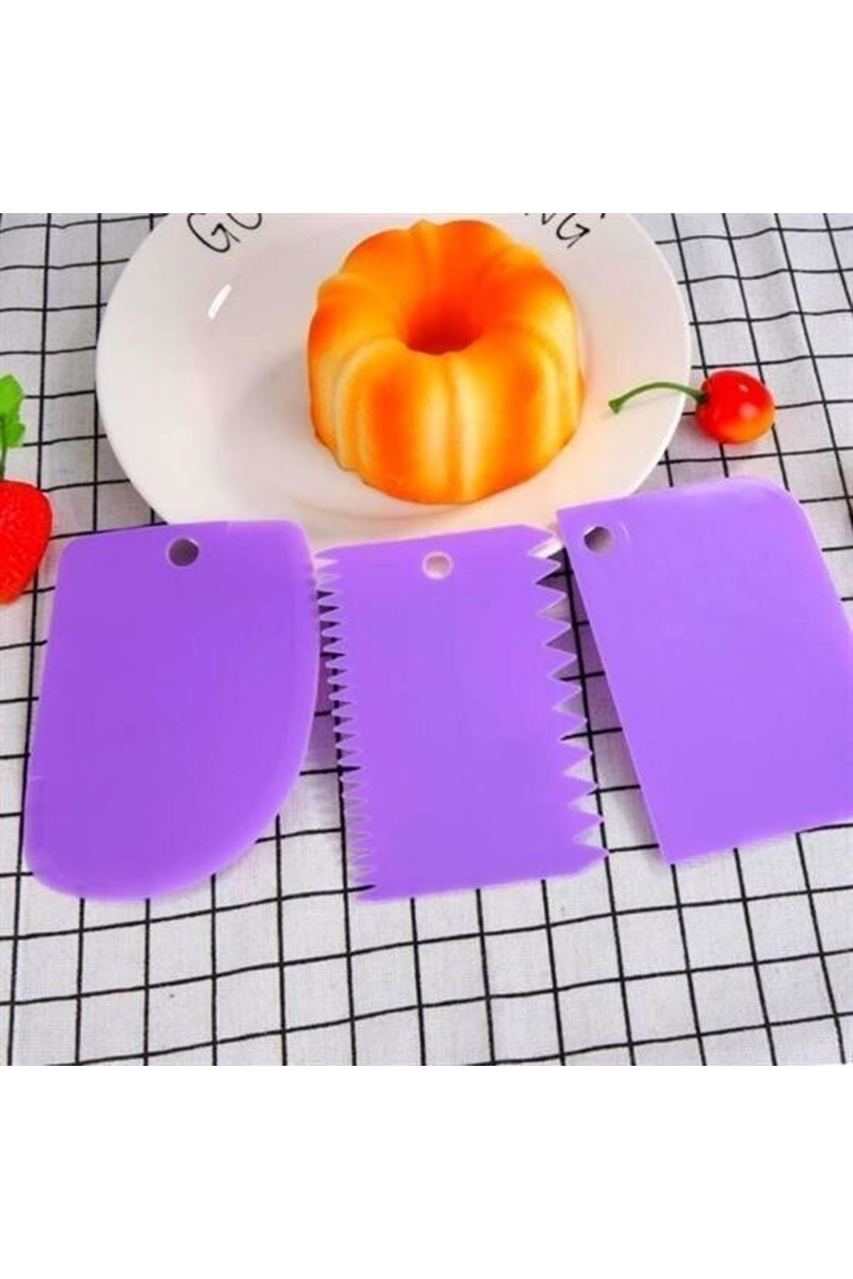 Tbl Dekor® Pasta Hamur Şekillendirici Spatula Kesici Kazıyıcı Dekoratör Set