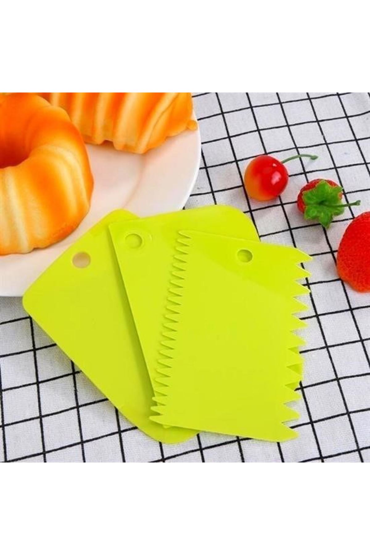 Tbl Dekor® Pasta Hamur Şekillendirici Spatula Kesici Kazıyıcı Dekoratör Set