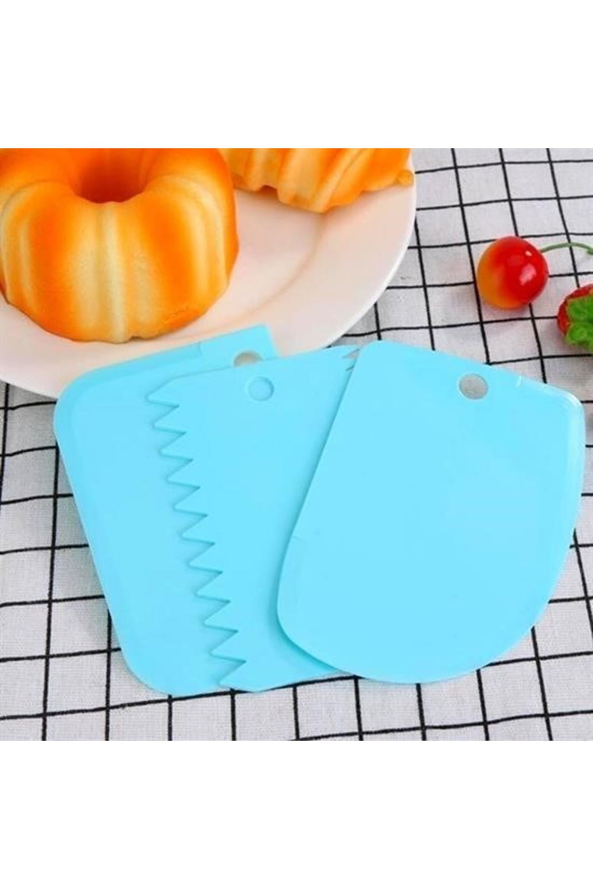 Tbl Dekor® Pasta Hamur Şekillendirici Spatula Kesici Kazıyıcı Dekoratör Set