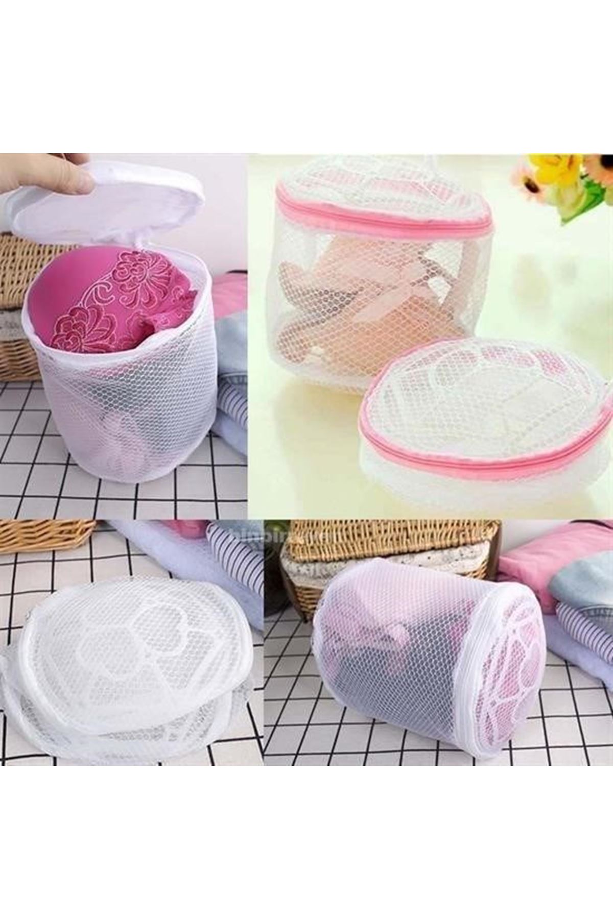 Tbl Dekor® Sütyen Yıkama Filesi Tam Korumalı Hassas Çamaşır Yıkama Aparatı