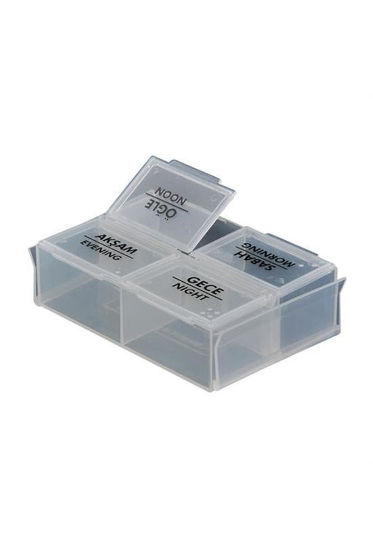 Tbl Dekor® 4 Öğün Günlük Hap İlaç Saklama Taşıma Kutusu İlaç Hatırlatıcı