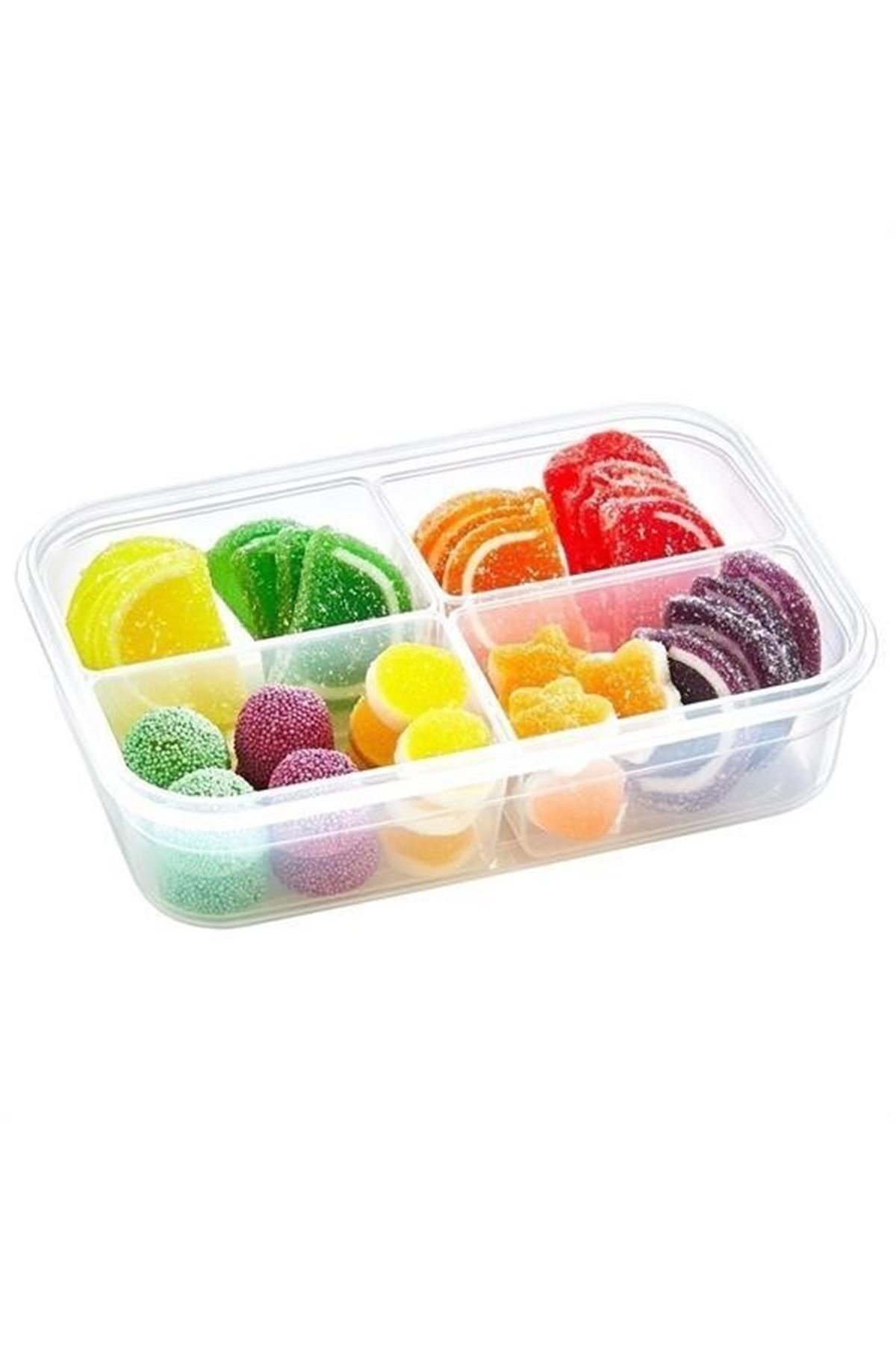 Tbl Dekor® 4 Bölmeli Sızdırmaz Contalı Kilitli Kapaklı 1 Litre Erzak Saklama Kabı -LC520