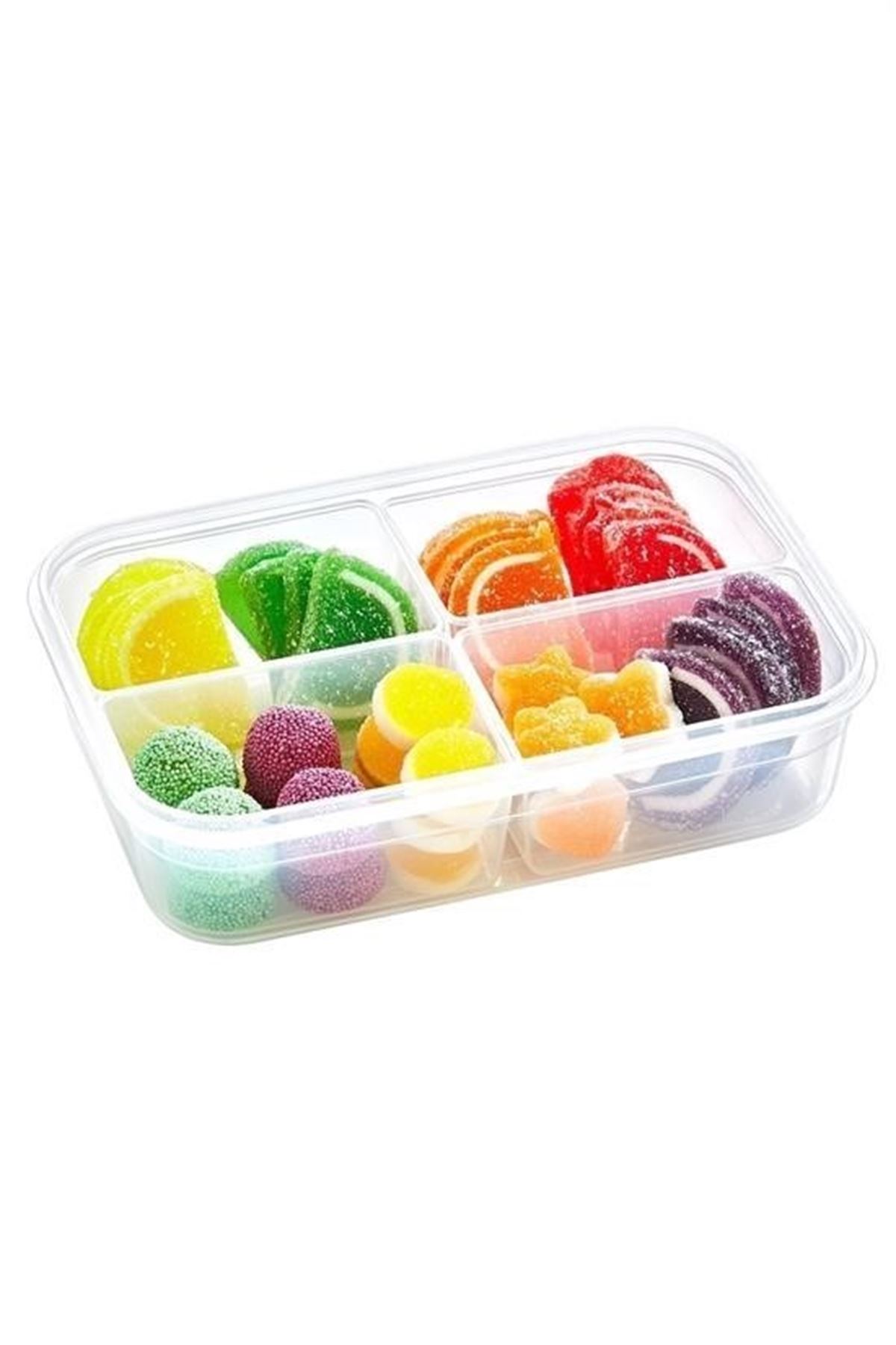 Tbl Dekor® 4 Bölmeli Sızdırmaz Contalı Kilitli Kapaklı 1 Litre Erzak Saklama Kabı -LC520