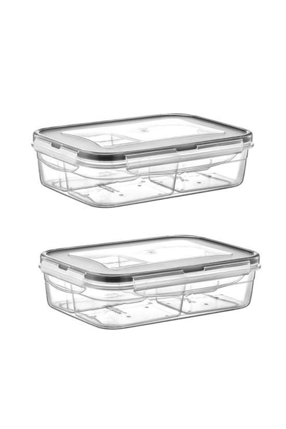 Tbl Dekor® 4 Bölmeli Sızdırmaz Contalı Kilitli Kapaklı 1 Litre Erzak Saklama Kabı -LC520