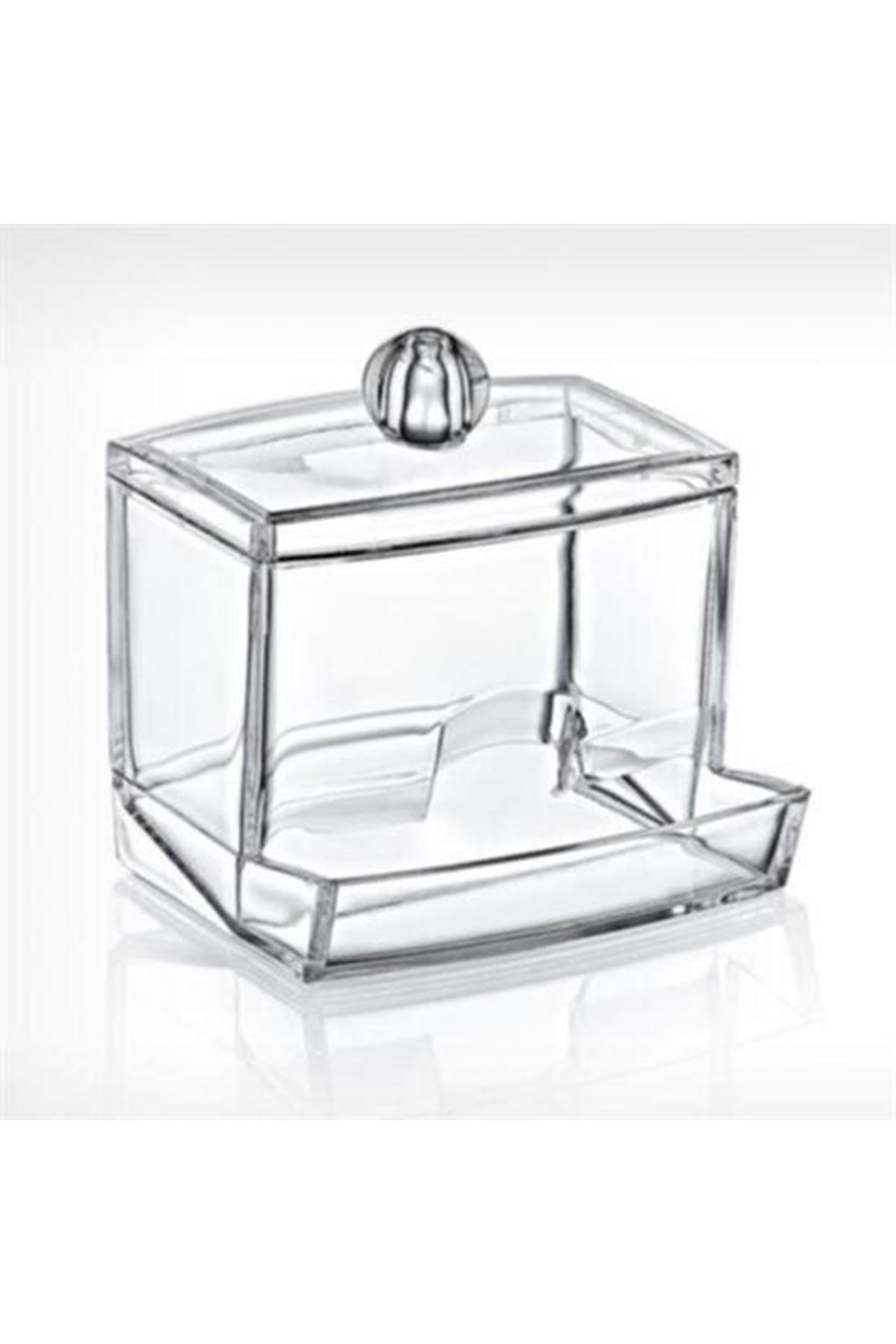 Tbl Dekor® Şeffaf Kapaklı Kulak Temizleme Çubuğu Organizatörü Saklama Kutusu