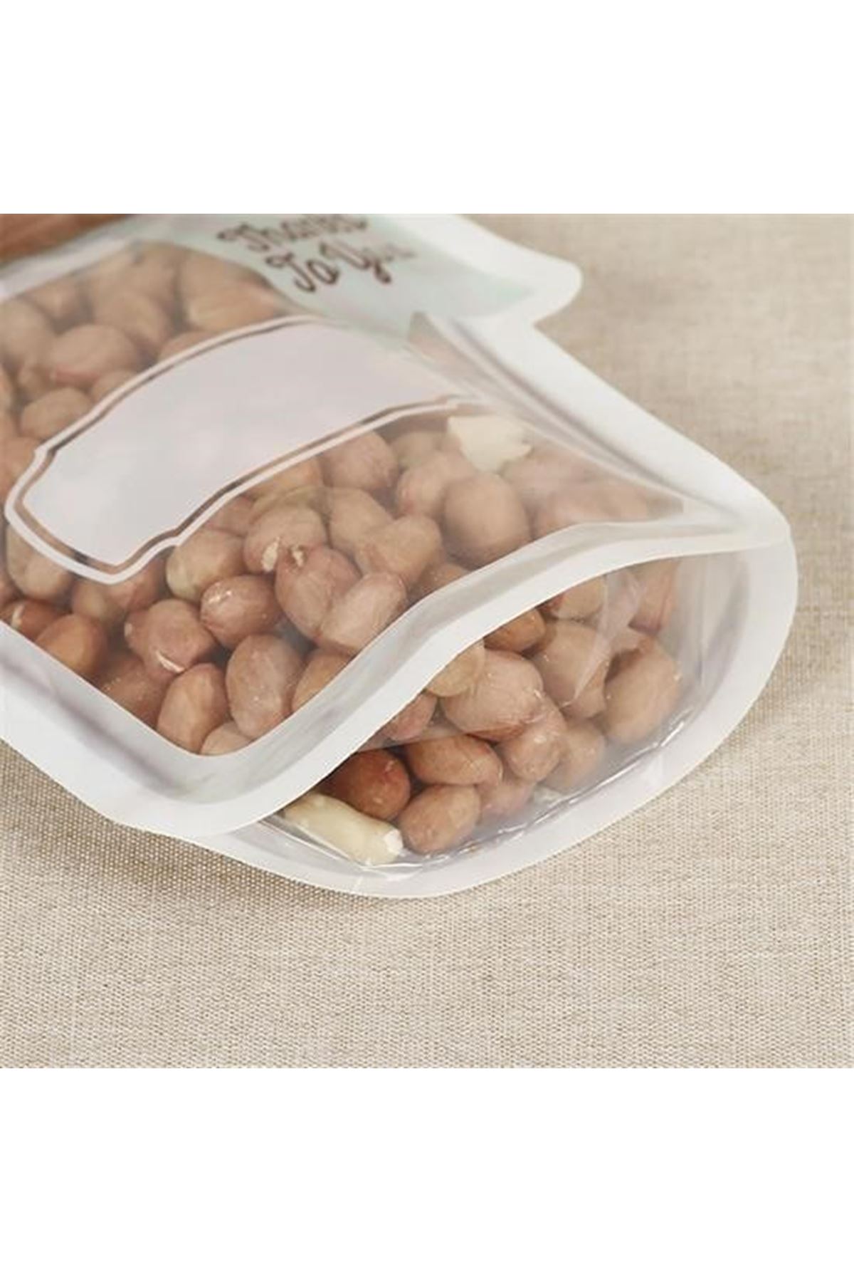 Tbl Dekor® Kavanoz Görünümlü Kilitli Poşet Çıtçıtlı ve Pratik Torba 4 Adet