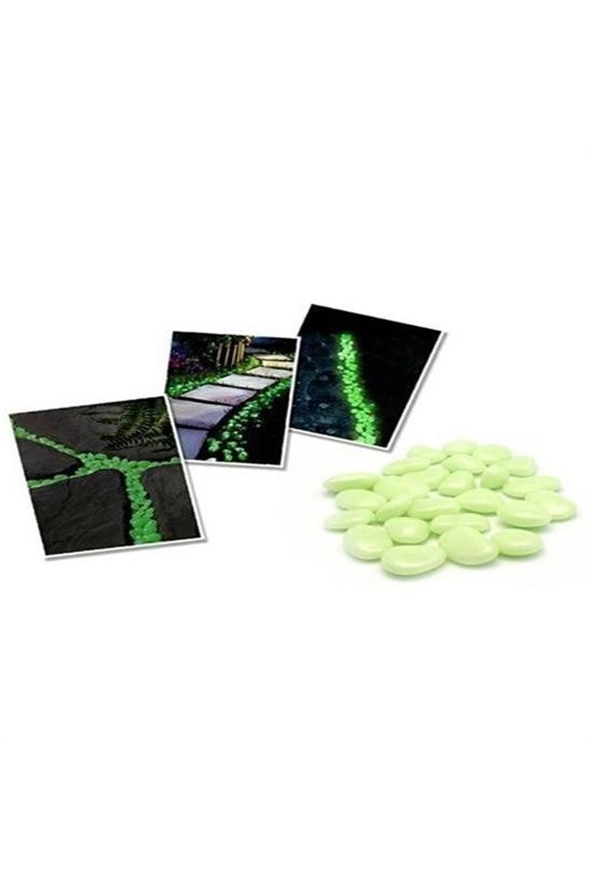 Tbl Dekor® Gece Karanlıkta Işık Vererek Parlayan Dekoratif Çakıl Taşları