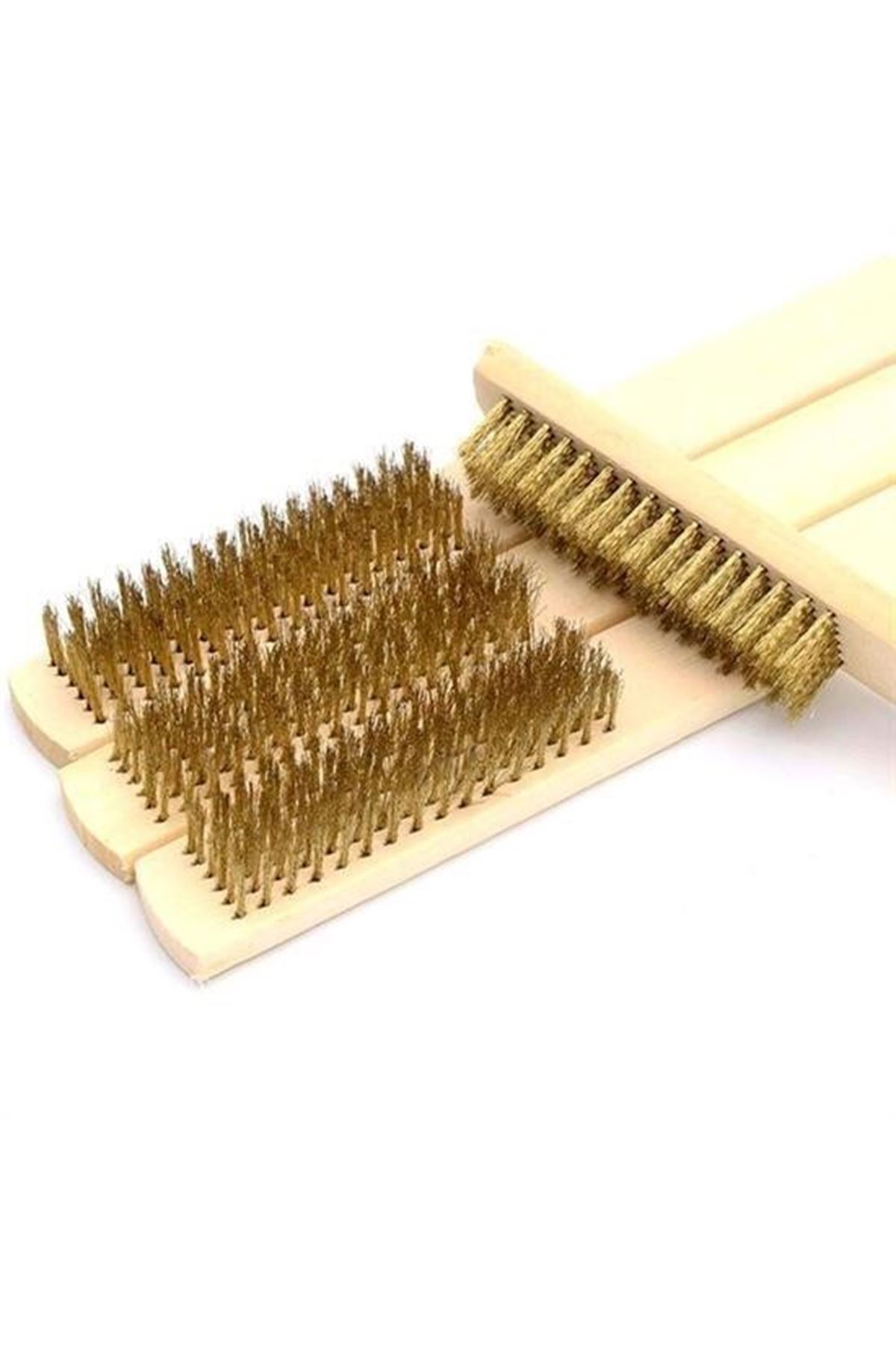 Tbl Dekor® Metal Telli Fırça Ahşap Saplı Pas Kir Sökme Temizleme Fırçası