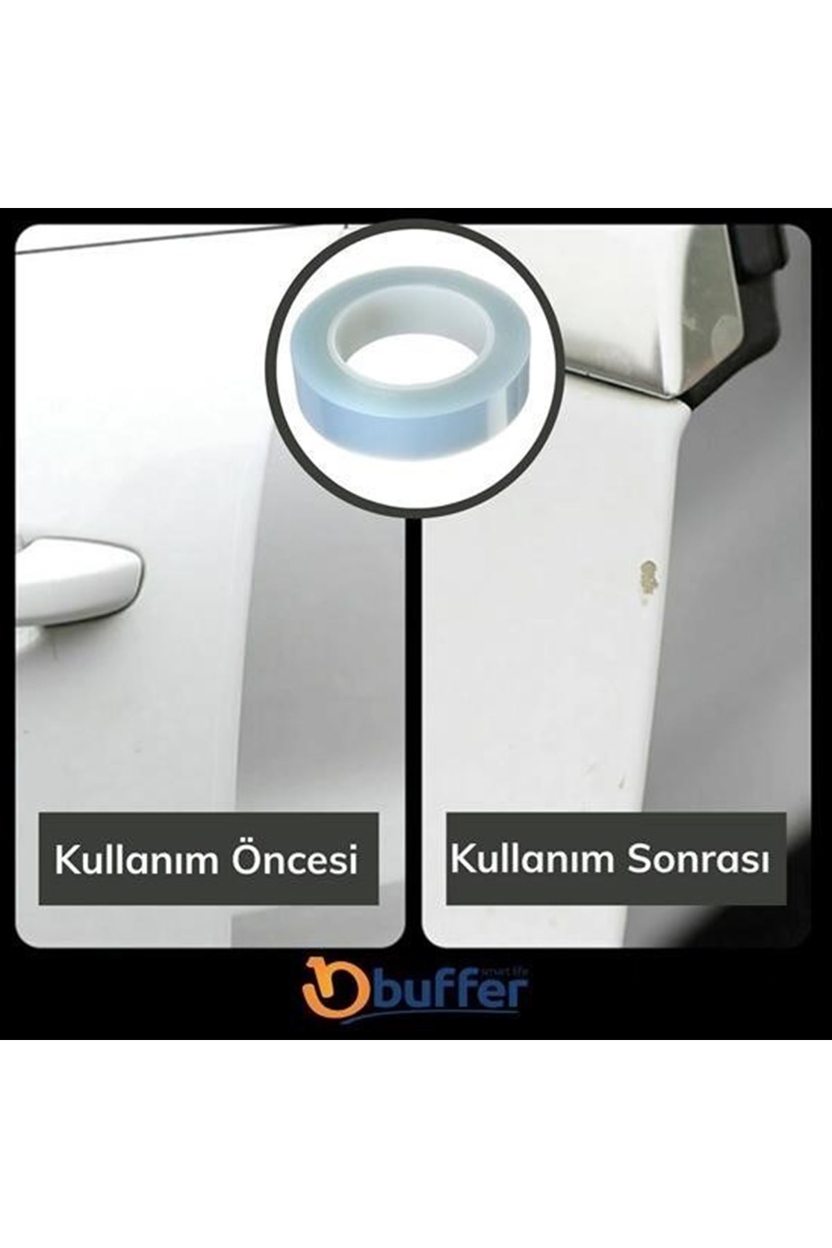 Tbl Dekor® Şeffaf Su Geçirmeyen  Dayanıklı Kolay Yapışan Çizilmeye Dayanıklı Oto Darbe Koruyucu Bant