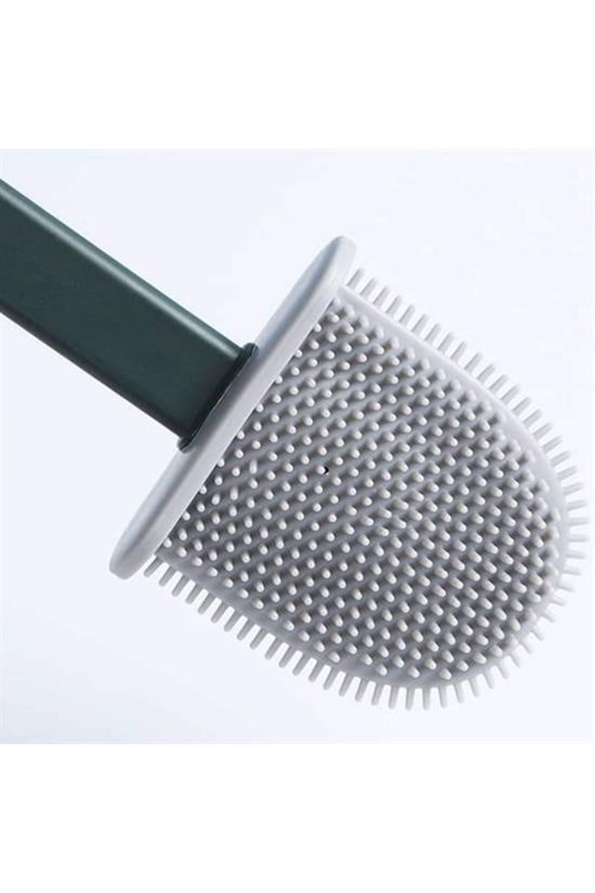 Tbl Dekor® Duvara Monte Edilebilir Kapaklı Askılı Klozet Yumuşak Silikon Başlıklı Tuvalet Fırçası Seti