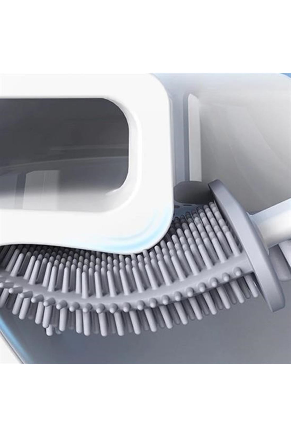 Tbl Dekor® Duvara Monte Edilebilir Kapaklı Askılı Klozet Yumuşak Silikon Başlıklı Tuvalet Fırçası Seti