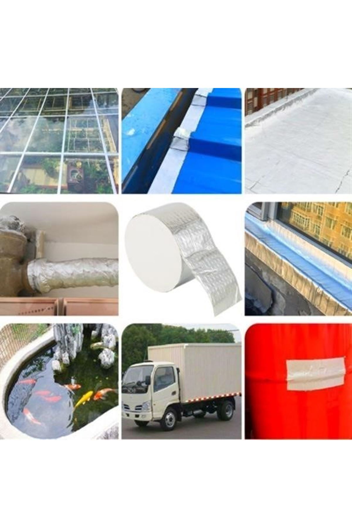 Tbl Dekor® 2 Mt Yüksek Sıcaklık Dayanan Su Geçirmez Çatı  Duvar Çatlak Onarıcı Yapışkan Bant Folyo 5 Cm