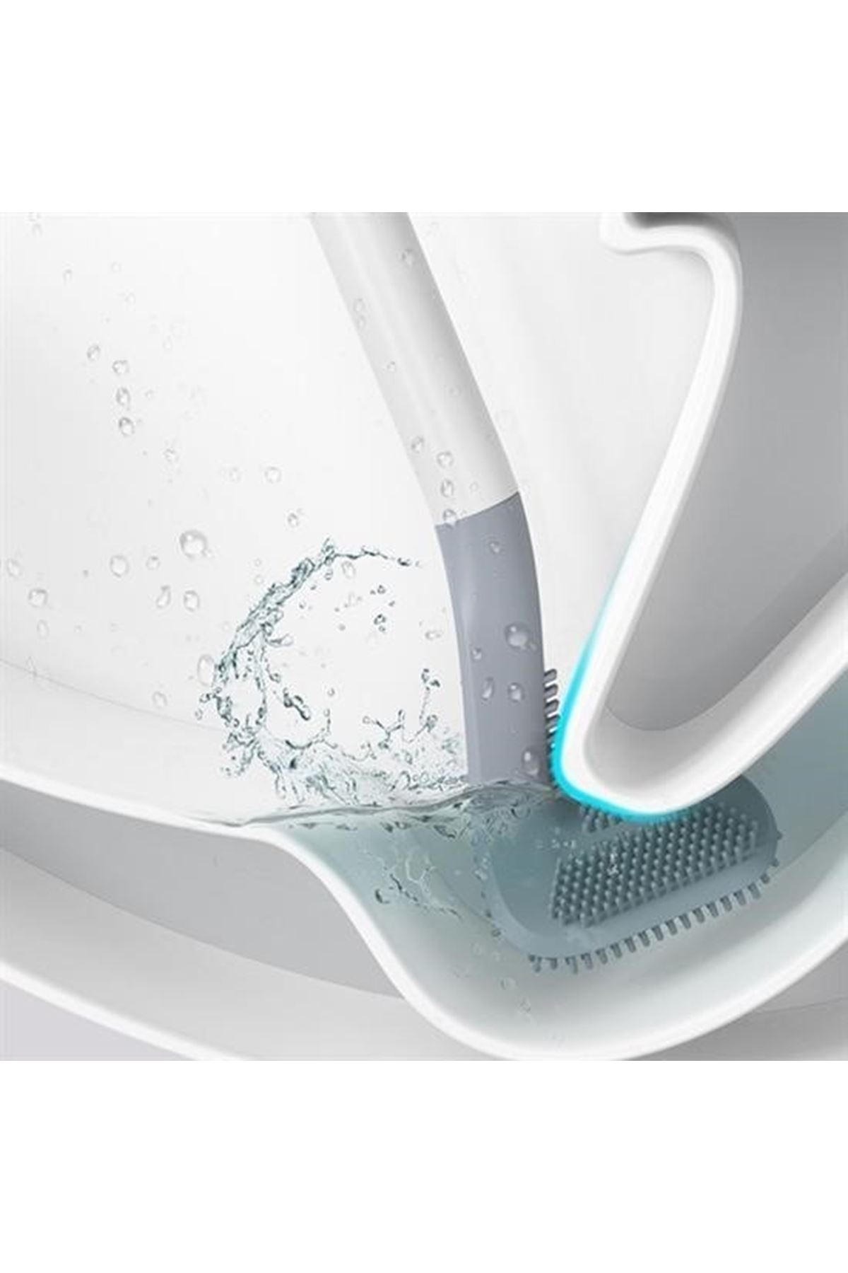 Tbl Dekor® Golf Tasarımlı Silikon WC Klozet Mutfak Temizlik Fırçası Kanca Hediyeli