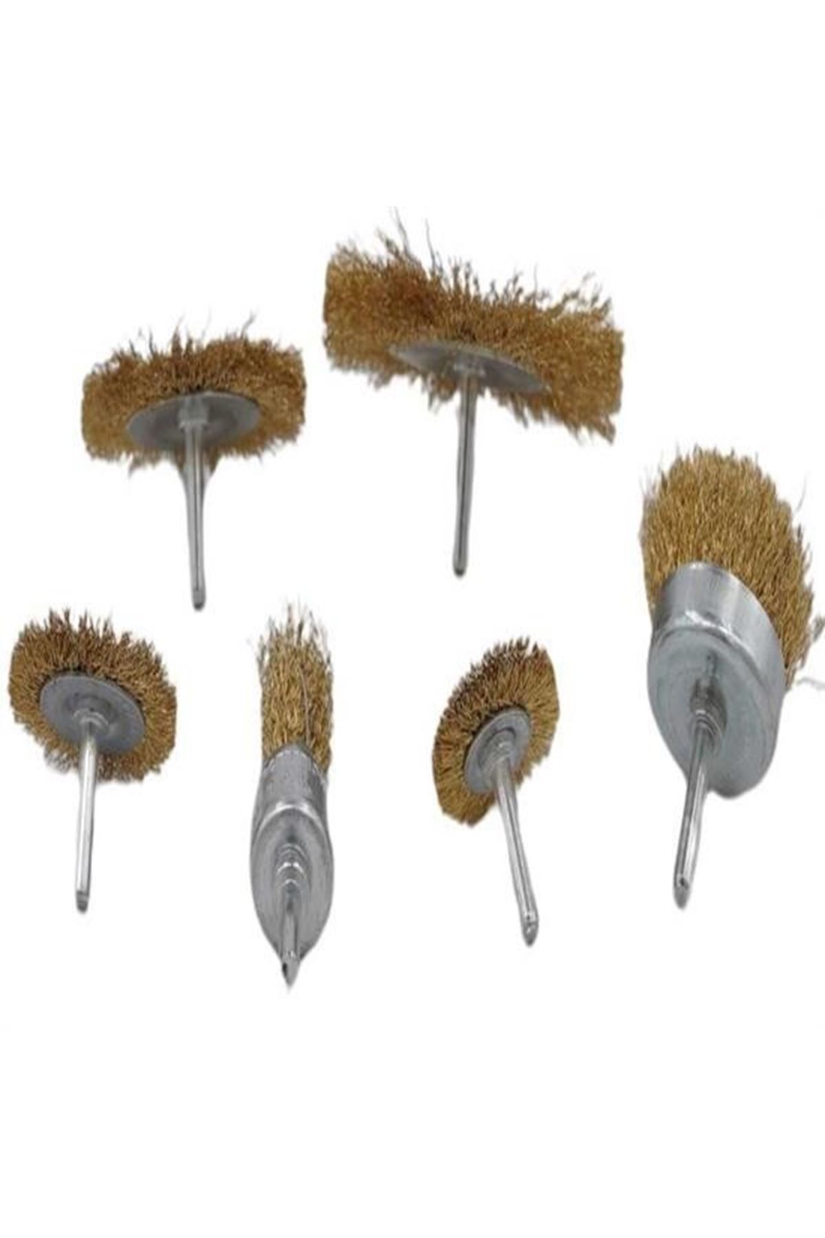 Tbl Dekor® 6'lı Pimli Tel Fırça Seti Pas Yağ Kir Boya Yapışkan Çözücü