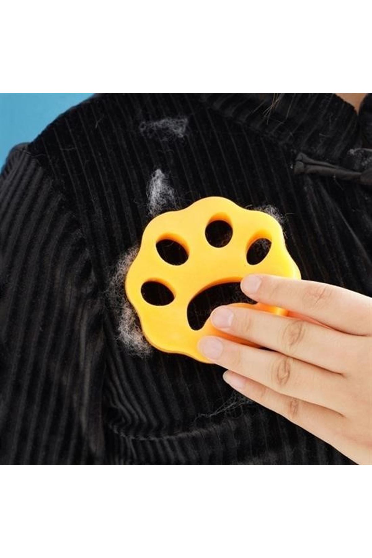 Tbl Dekor® 2 Adet Evcil Hayvanlar ve Çamaşır Makinesi İçin Pati Şekilli Renkli Tüy Temizleme Aparatı