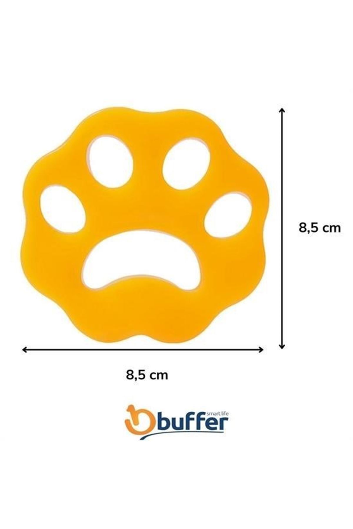 Tbl Dekor® 2 Adet Evcil Hayvanlar ve Çamaşır Makinesi İçin Pati Şekilli Renkli Tüy Temizleme Aparatı