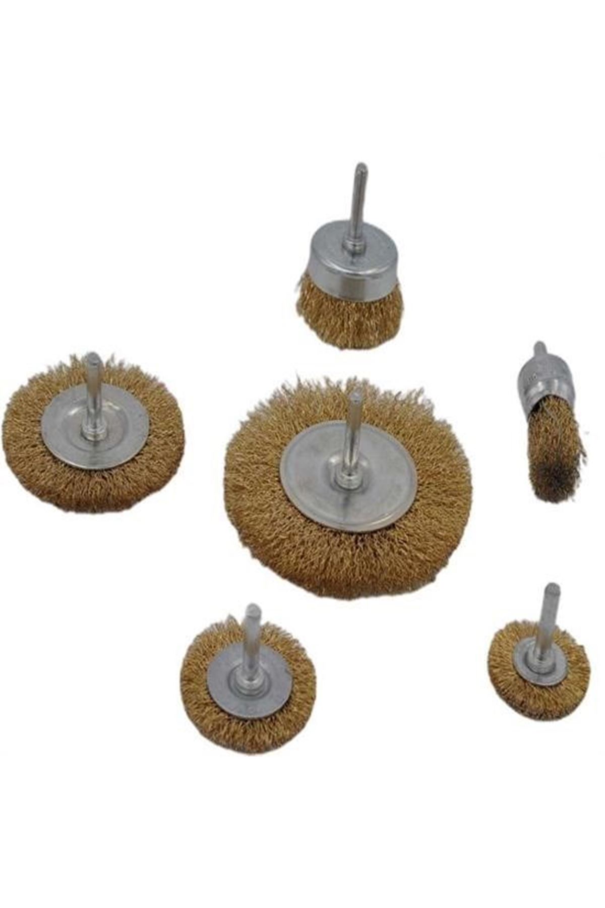 Tbl Dekor® 6'lı Pimli Tel Fırça Seti Pas Yağ Kir Boya Yapışkan Çözücü