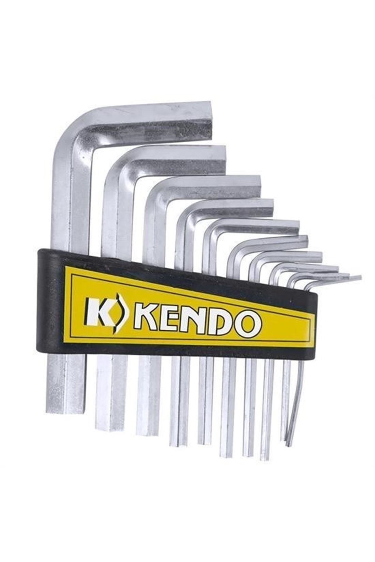 9 Parça Çelik Alyan Seti Kısa Düz Köşe Alyan Anahtar Takımı