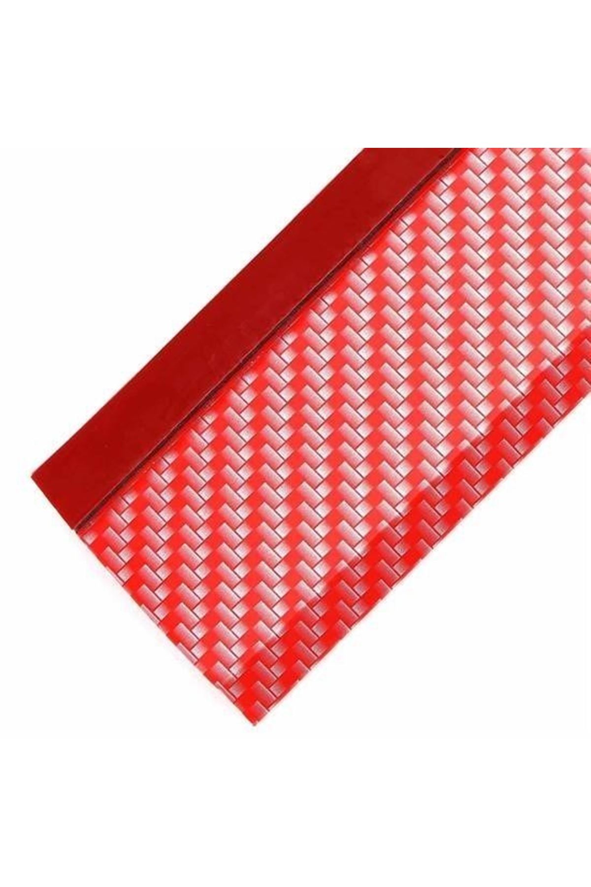 Tbl Dekor® Kırmızı Renkli 2,5 Metre Araba Oto Ön Tampon Koruyucu Kauçuk Pratik Tampon Şerit Bant Döşeme