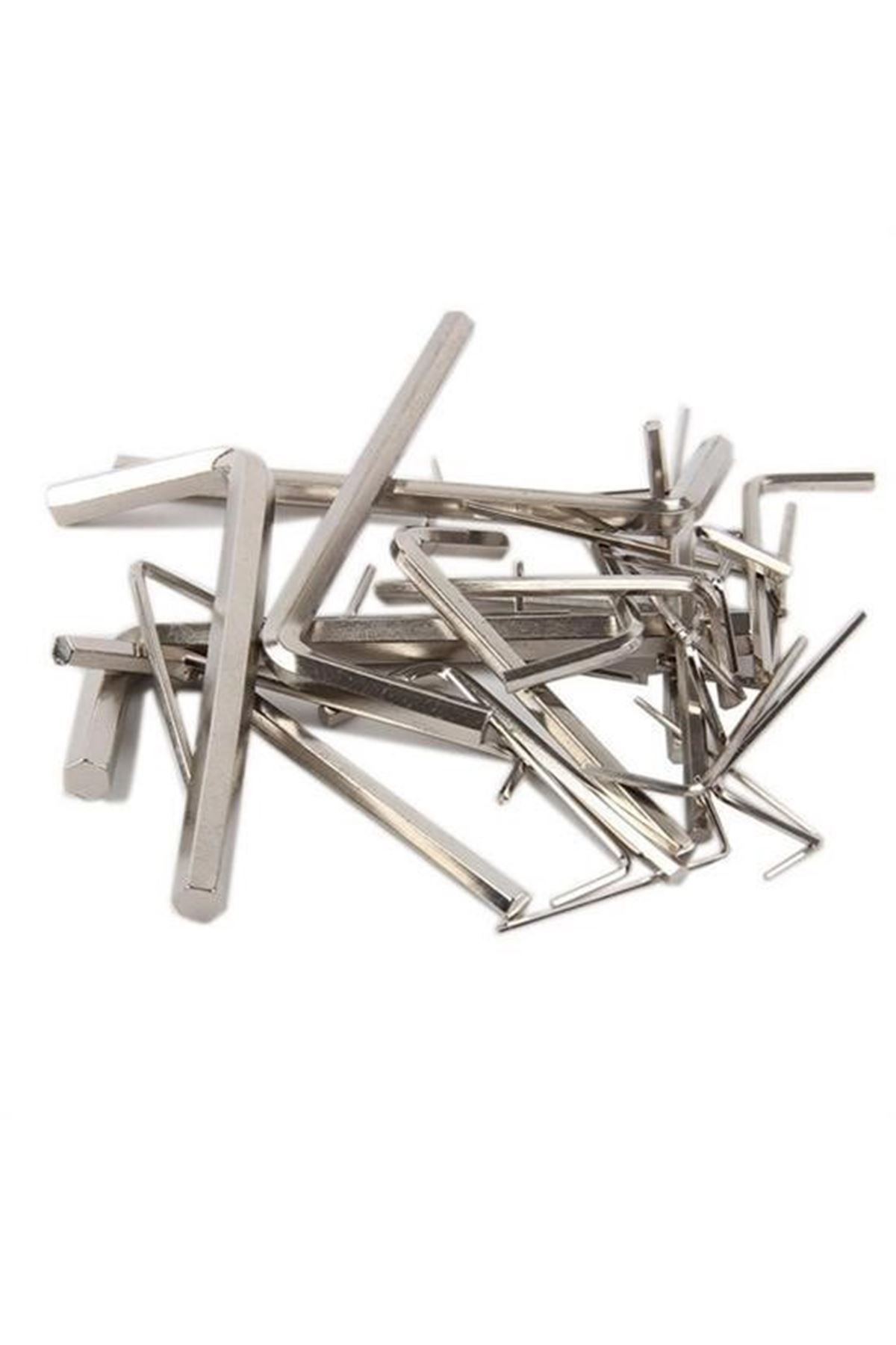 9 Parça Çelik Alyan Seti Kısa Düz Köşe Alyan Anahtar Takımı