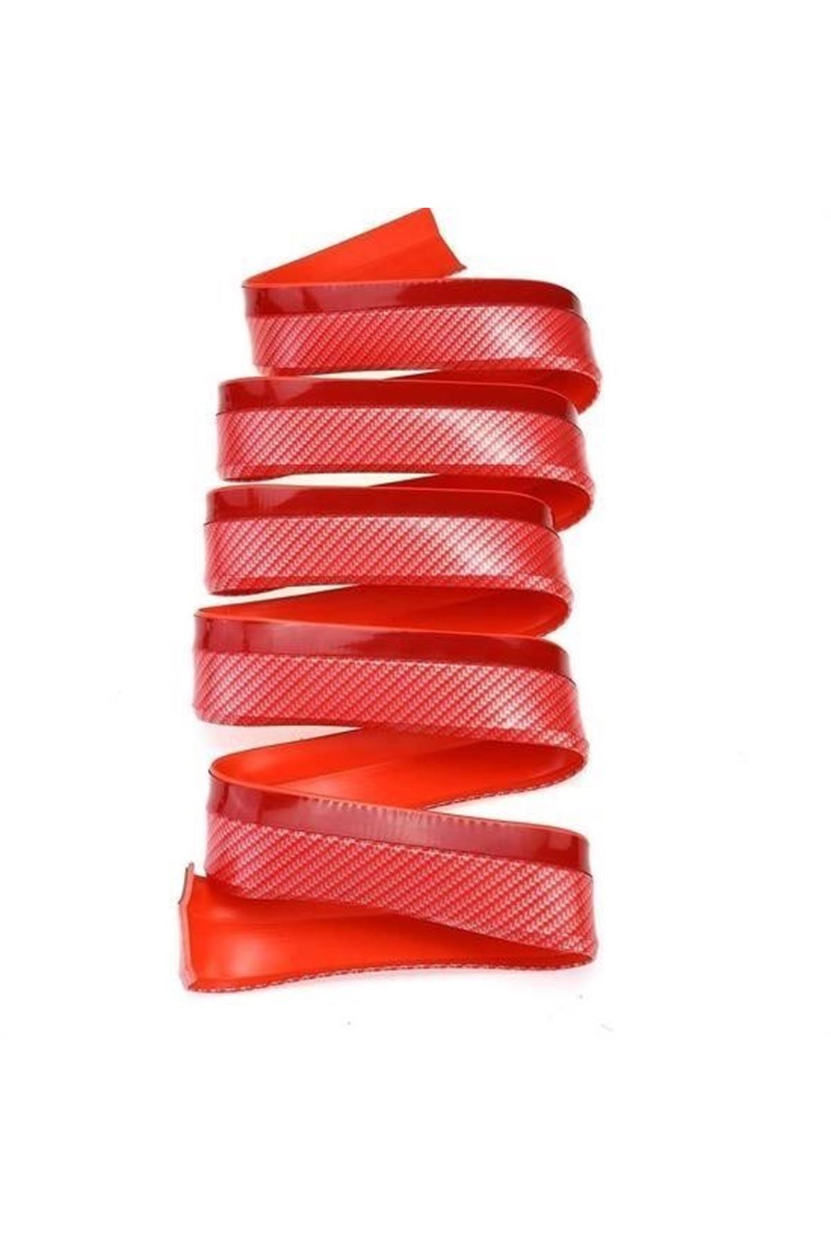 Tbl Dekor® Kırmızı Renkli 2,5 Metre Araba Oto Ön Tampon Koruyucu Kauçuk Pratik Tampon Şerit Bant Döşeme