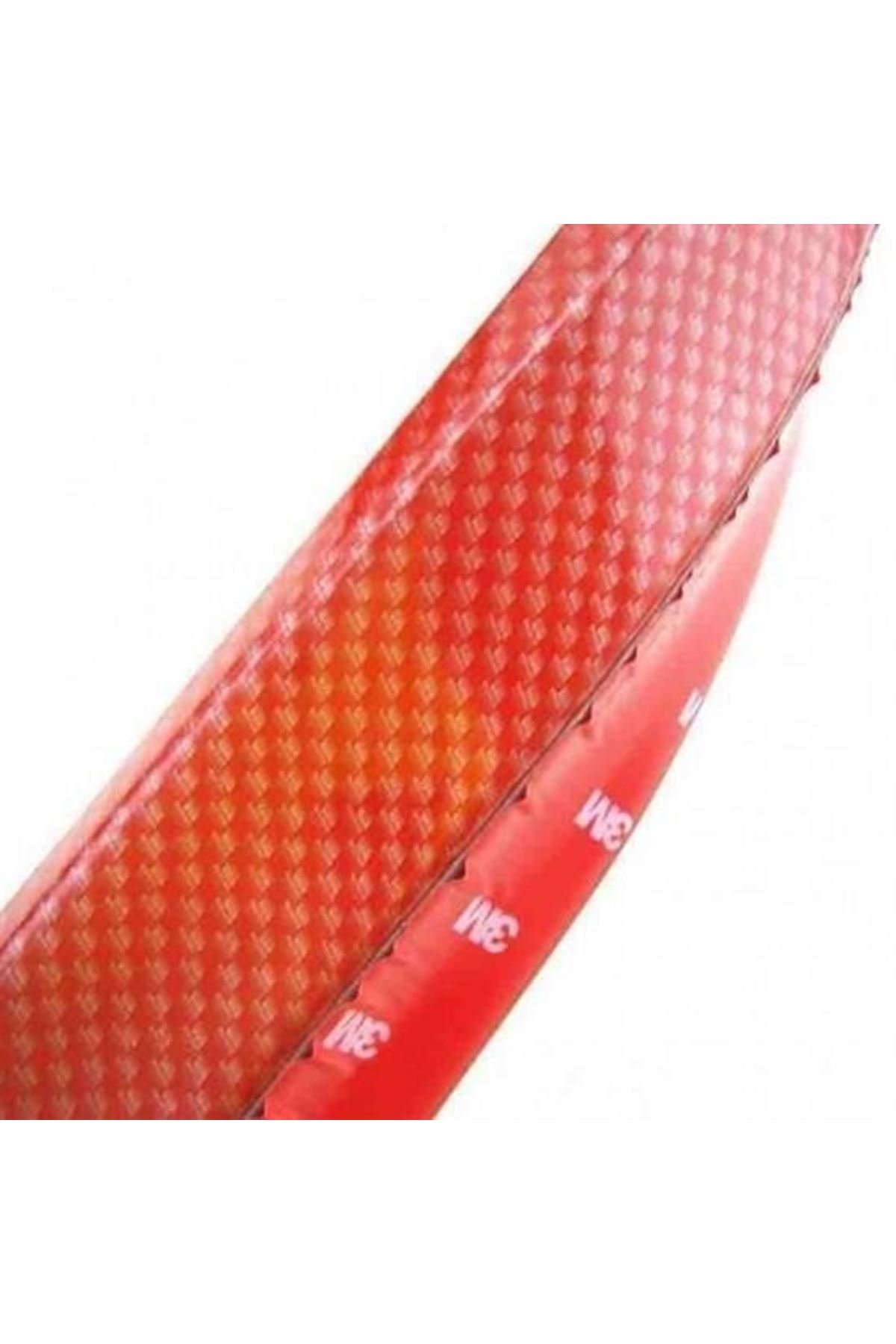 Tbl Dekor® Kırmızı Renkli 2,5 Metre Araba Oto Ön Tampon Koruyucu Kauçuk Pratik Tampon Şerit Bant Döşeme