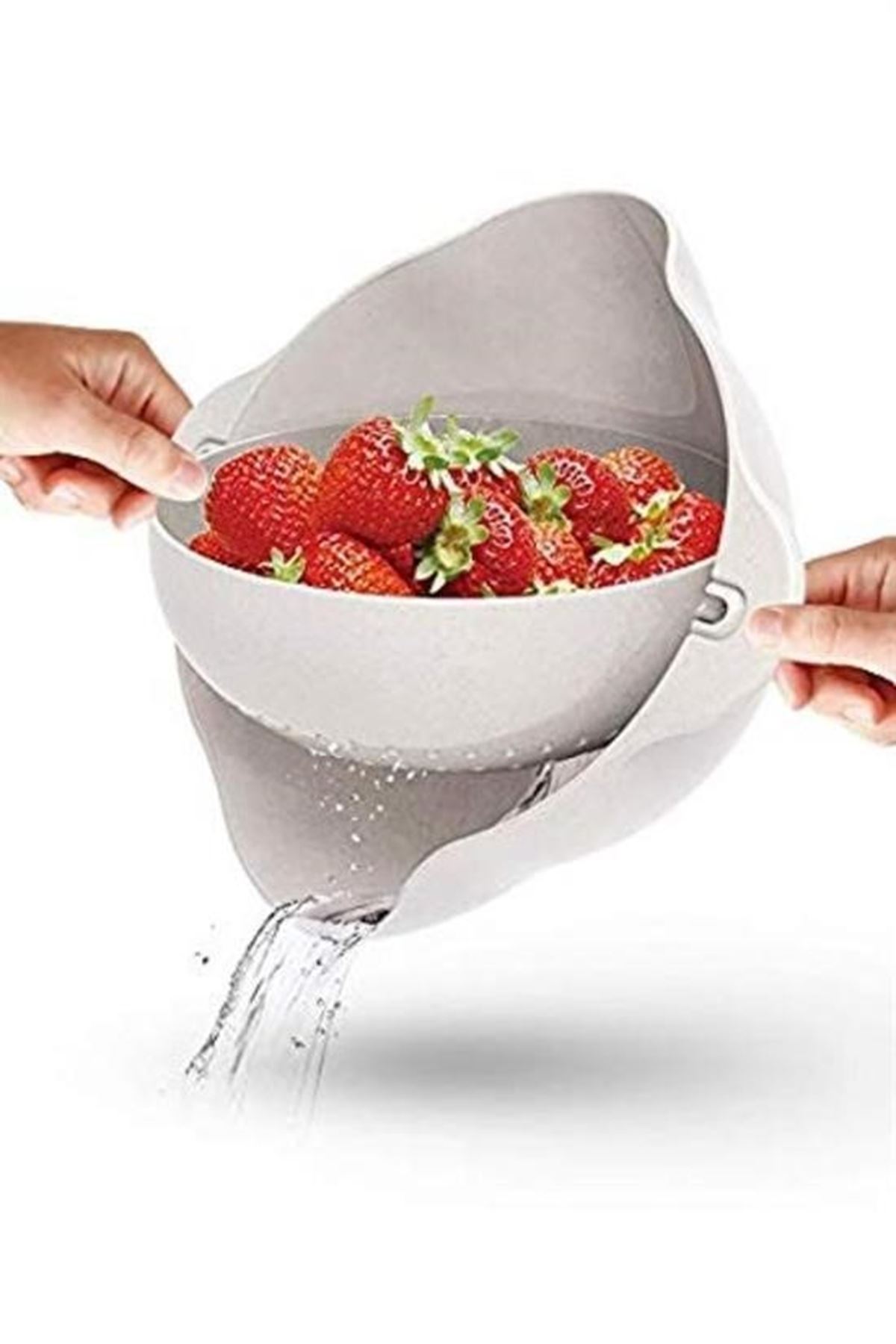 Tbl Dekor® Çok Amaçlı 360 Derece Dönebilir Pratik Hazneli Mutfak Süzgeç Elek