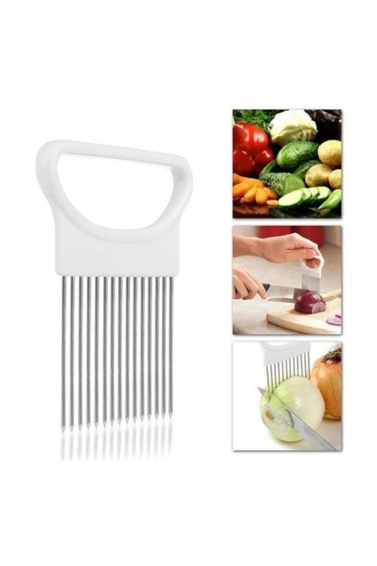 Tbl Dekor® Pratik Kolay Eşit Şekilde Sebze Kesme Dilimleme Aleti Aparatı
