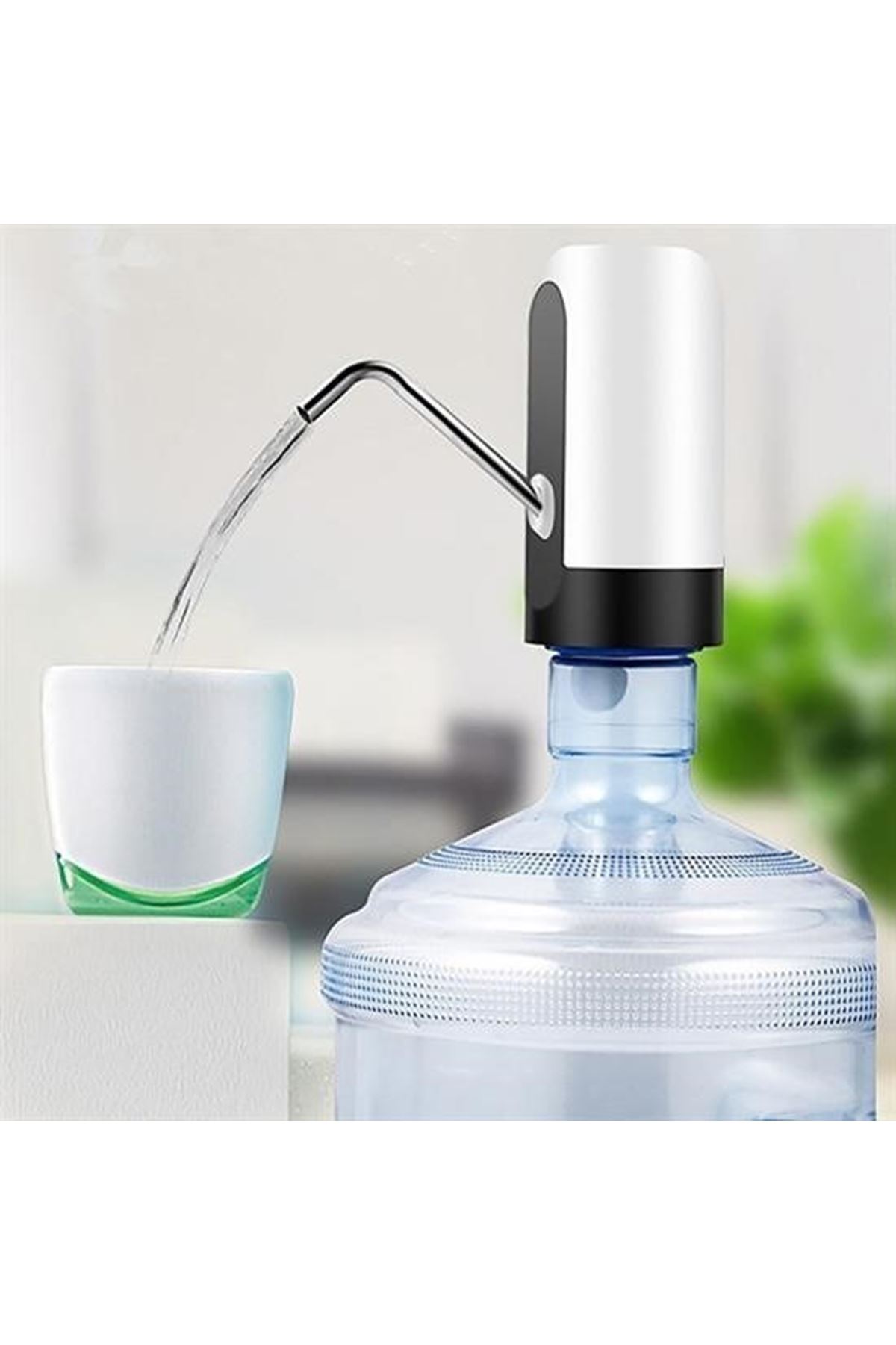 Tbl Dekor® Usb ile Şarj Edilebilir Elektrikli  Otomatik Damacana Su Pompası