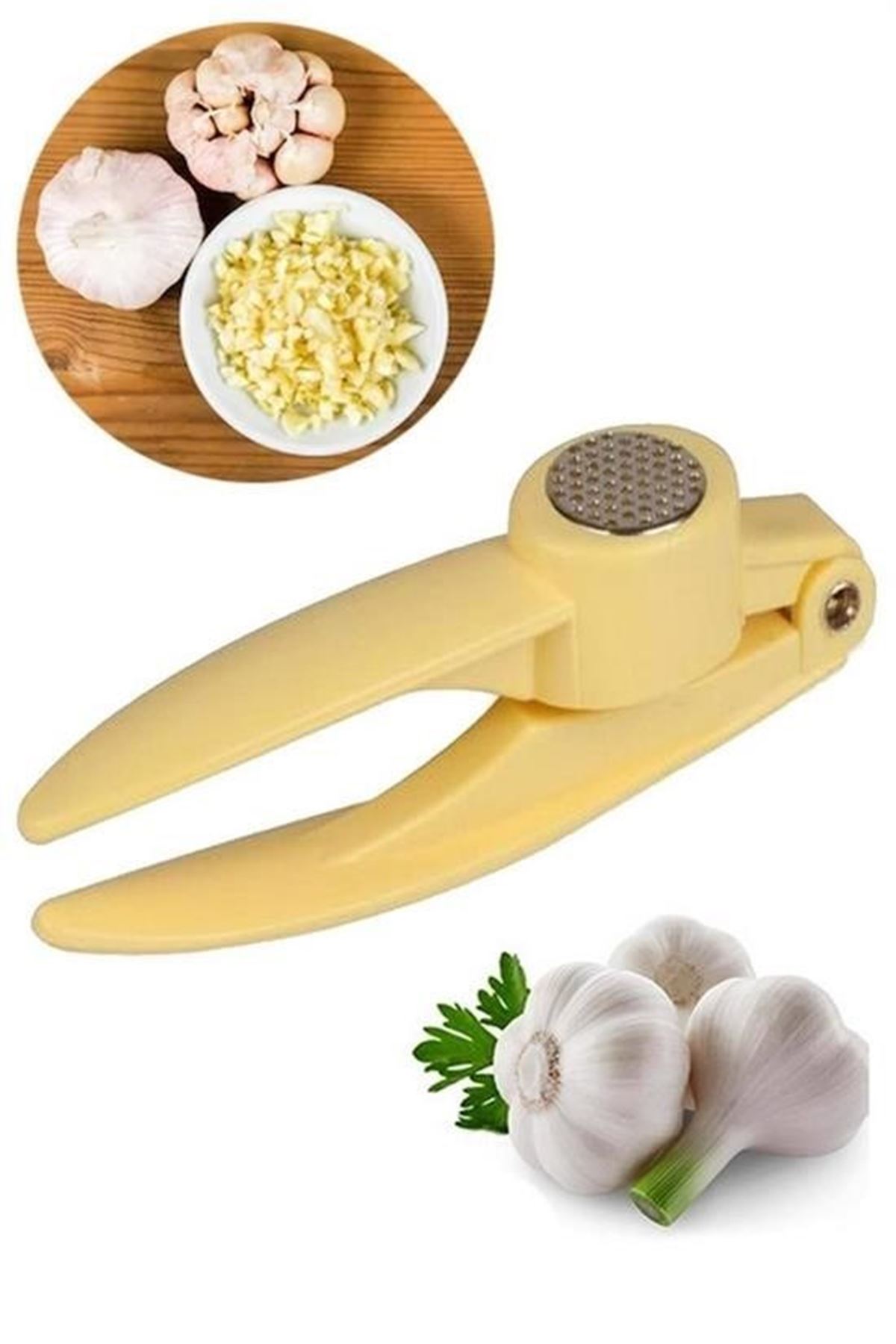 Tbl Dekor® Pratik Kolay Yıkanabilir Sarımsak Ezme Aparatı Sarımsak Ezici Pres