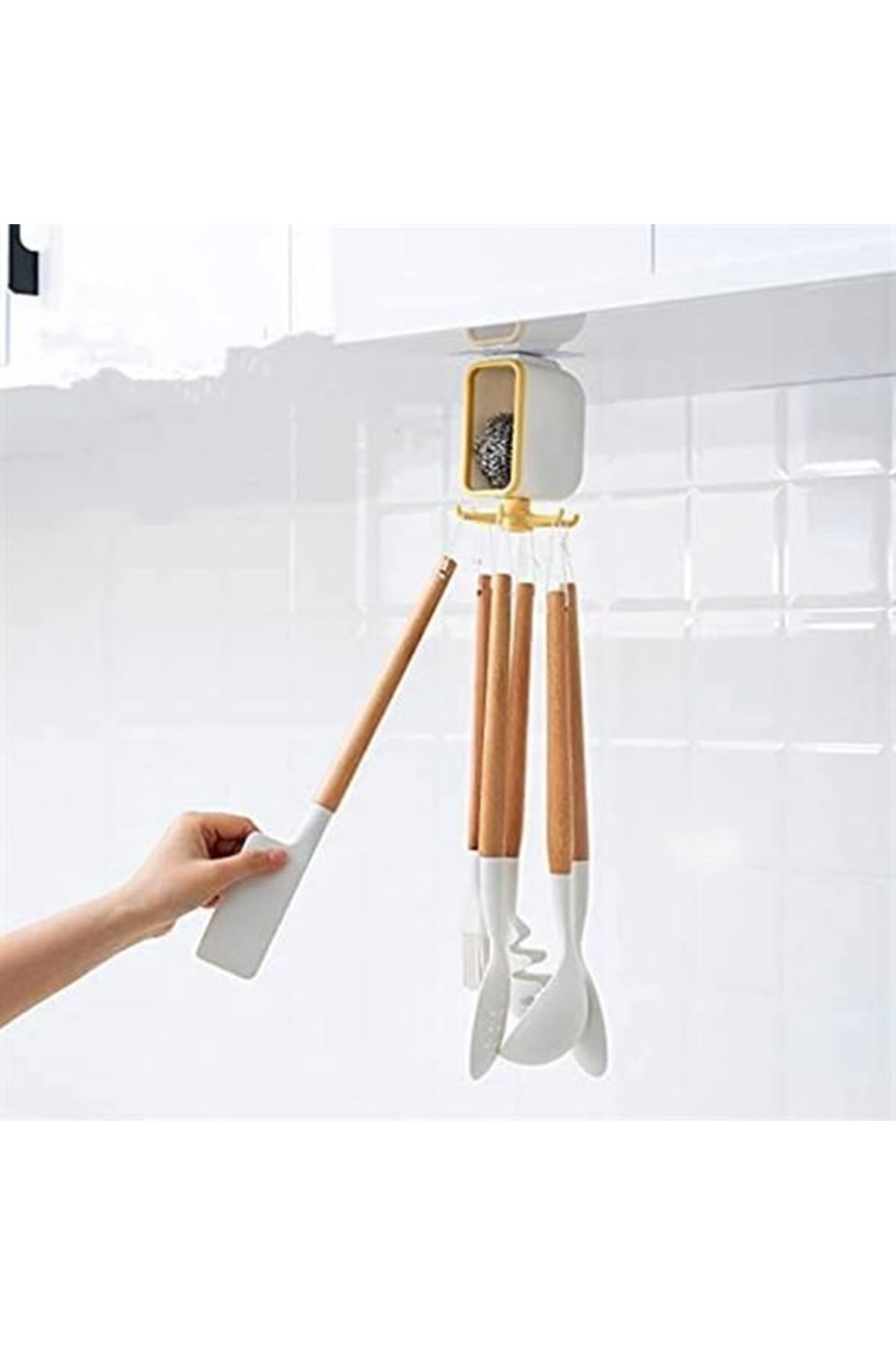 Tbl Dekor® Pratik Mutfak Askılığı Organizatör Ve Mutfak Düzenleyici Çok Amaçlı Askı