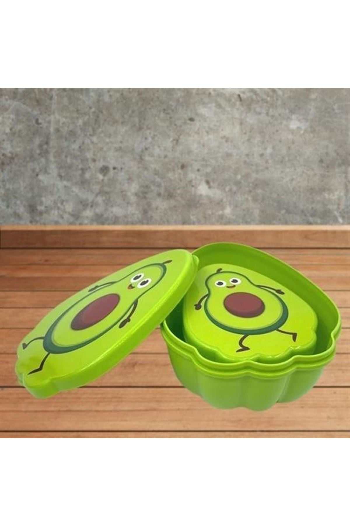 Tbl Dekor® 2'li İç İçe Geçebilen Avokado Model Saklama ve Beslenme Kabı Seti (550 ml + 250 ml)