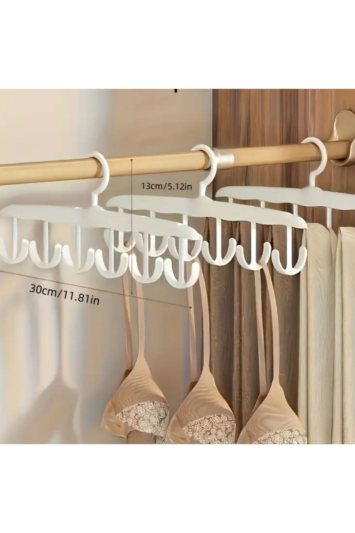 1 Adet Yer Tasarruflu 6 Kancalı Plastik Dolap İçi Düzenleyici Pratik Askı