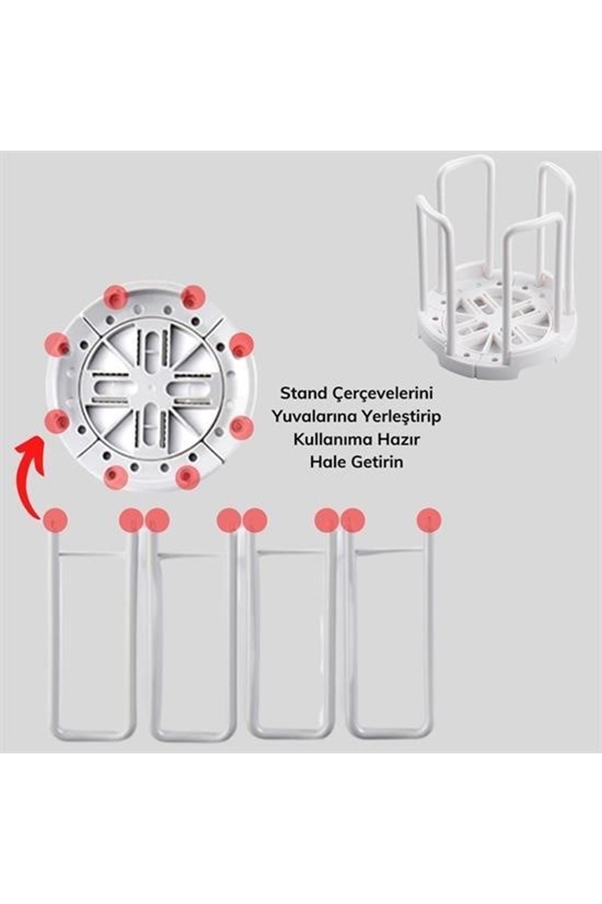 Tbl Dekor® Tabak Bardak Kase Standı Bulaşık Kurutma Tutucu Mutfak Düzenleyici Organizatör