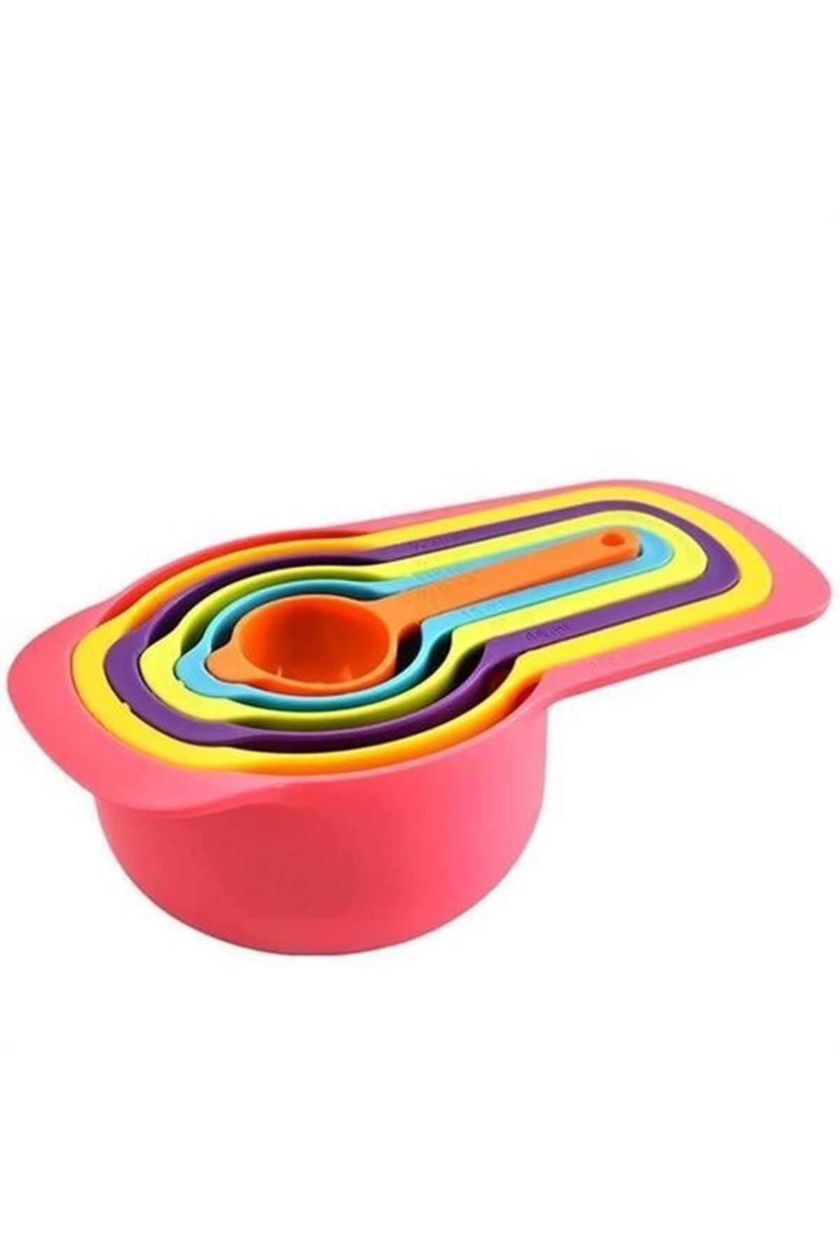 Tbl Dekor® Pratik Ölçü Kaşığı Kabı 5li Şeker Baharat Sıvı Ölçer Aparat