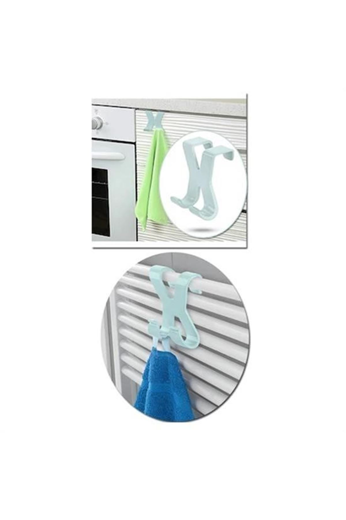 Tbl Dekor® Mutfak Banyo Dolap Kapağına Takılan Meta Havlu Askılığı Aparatı